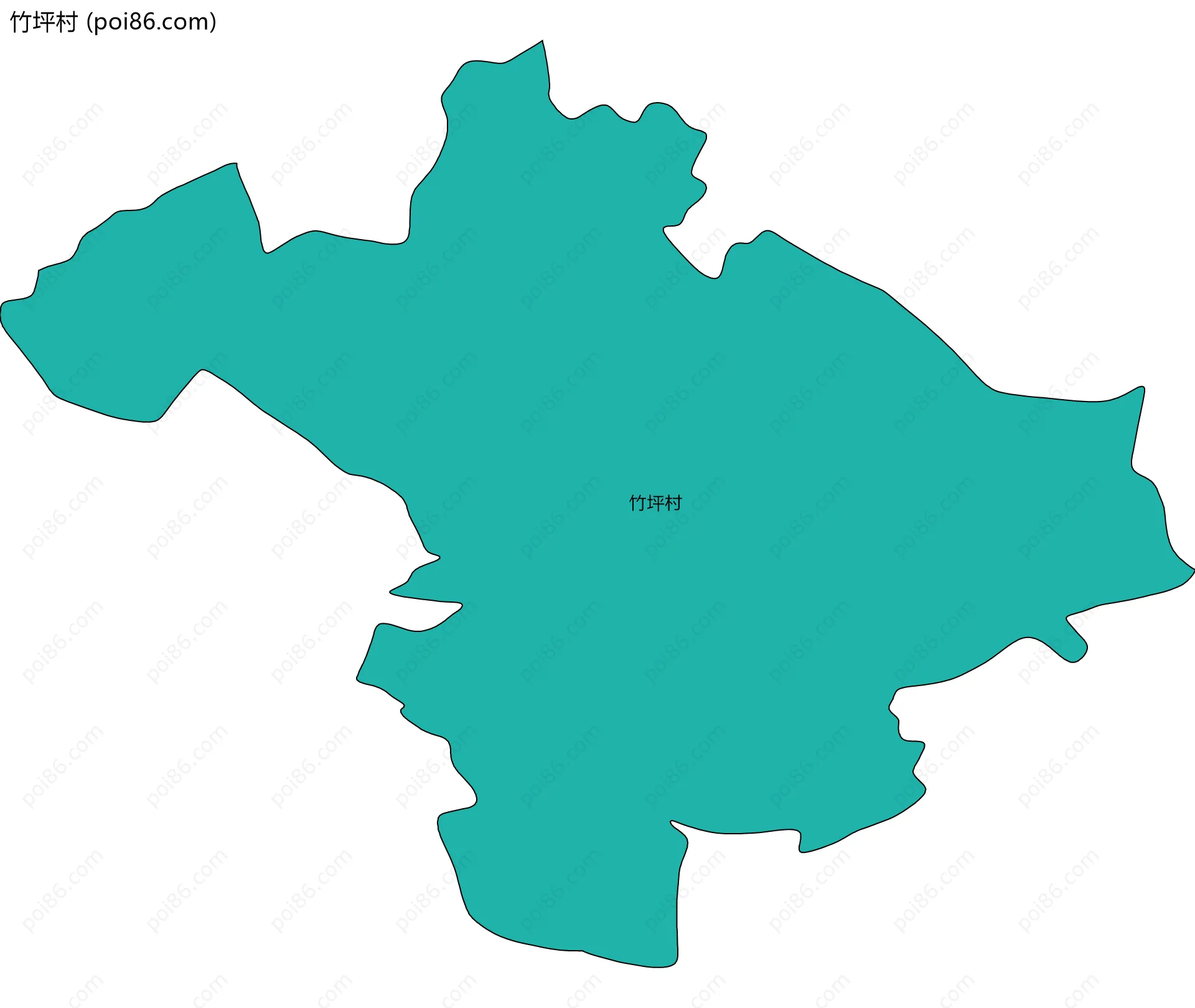 竹坪村边界地图