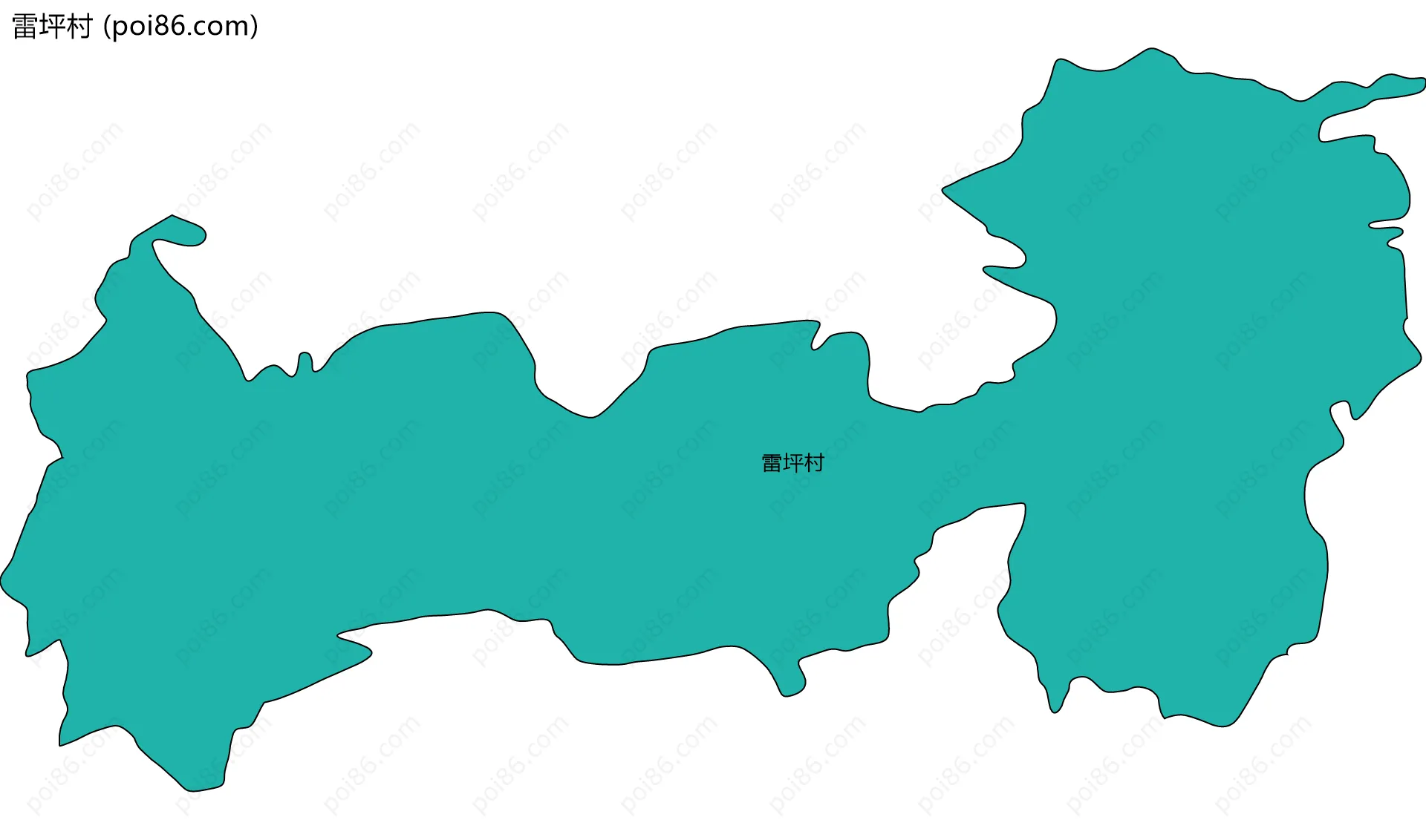 雷坪村边界地图