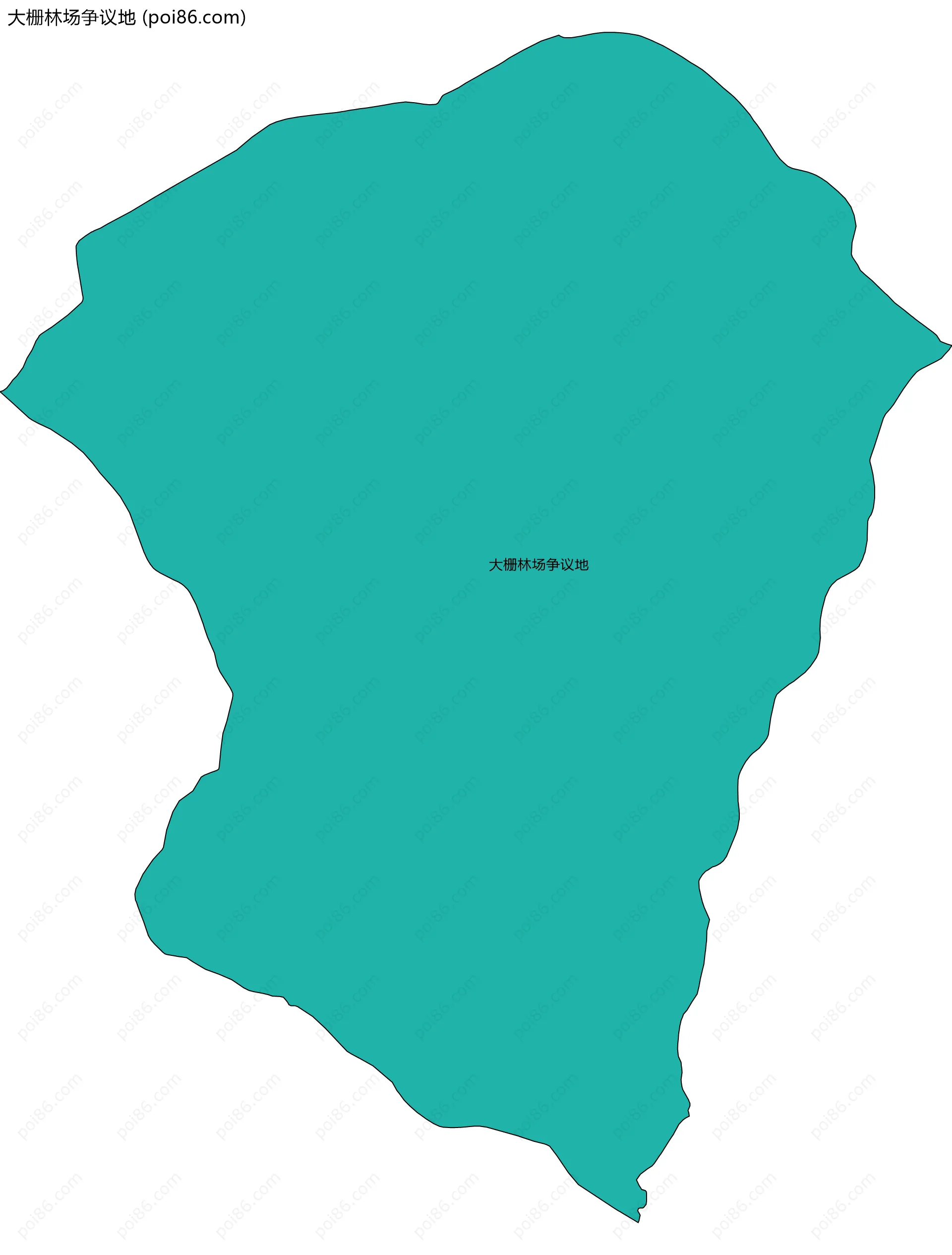 大栅林场争议地边界地图