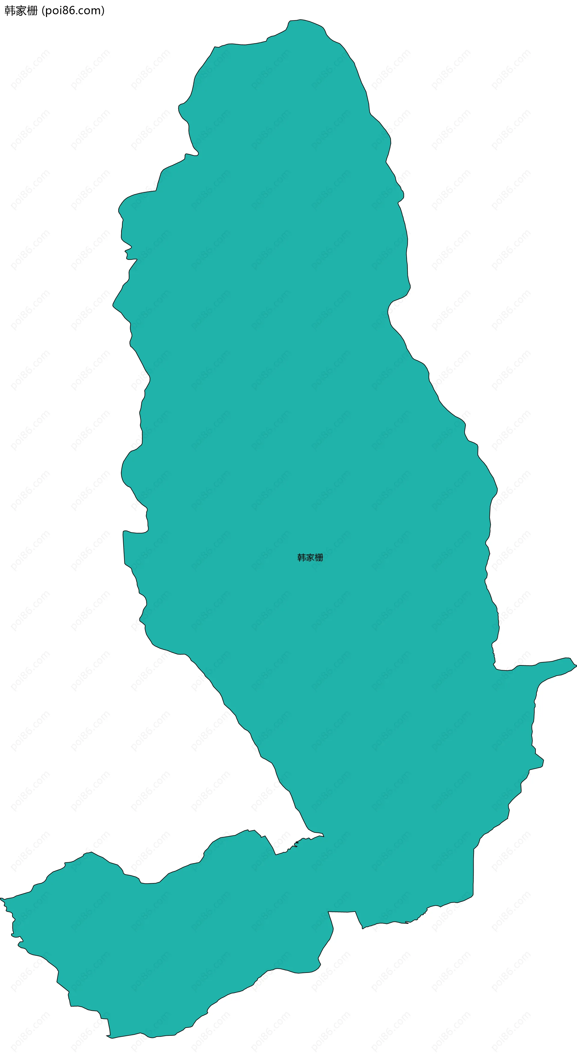 韩家栅边界地图