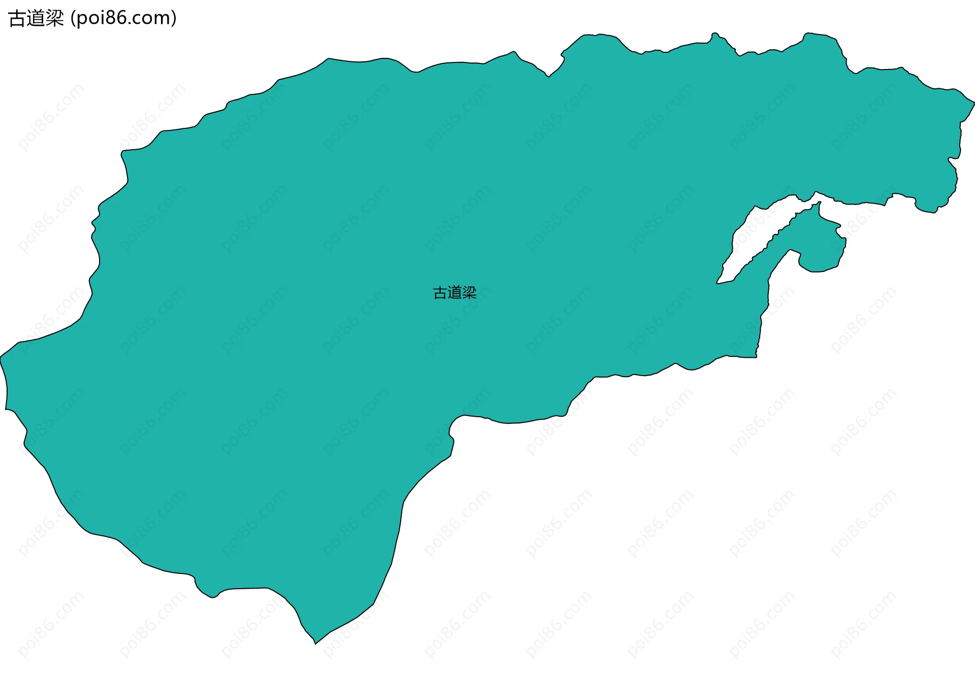 古道梁边界地图