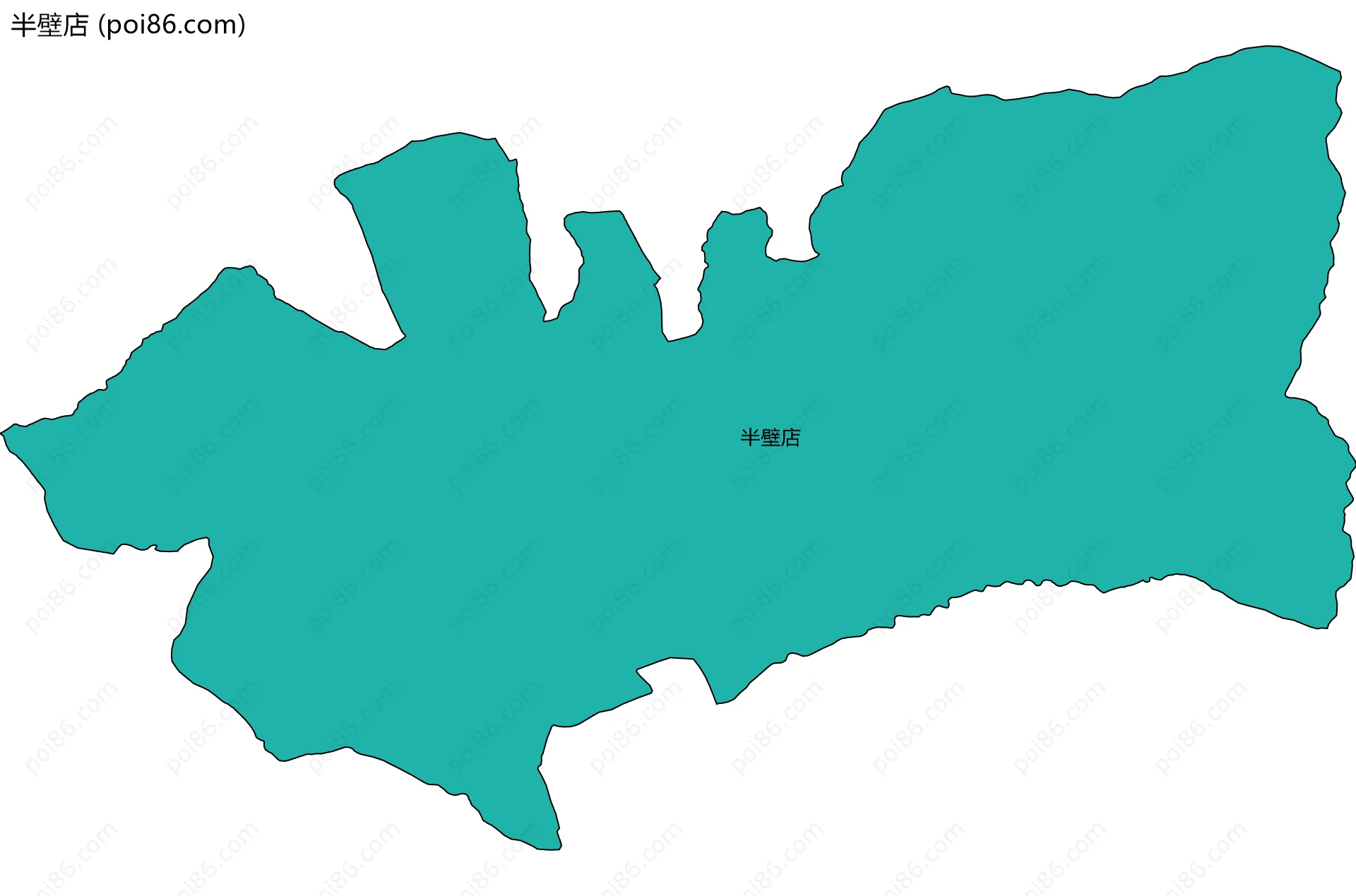 半壁店边界地图