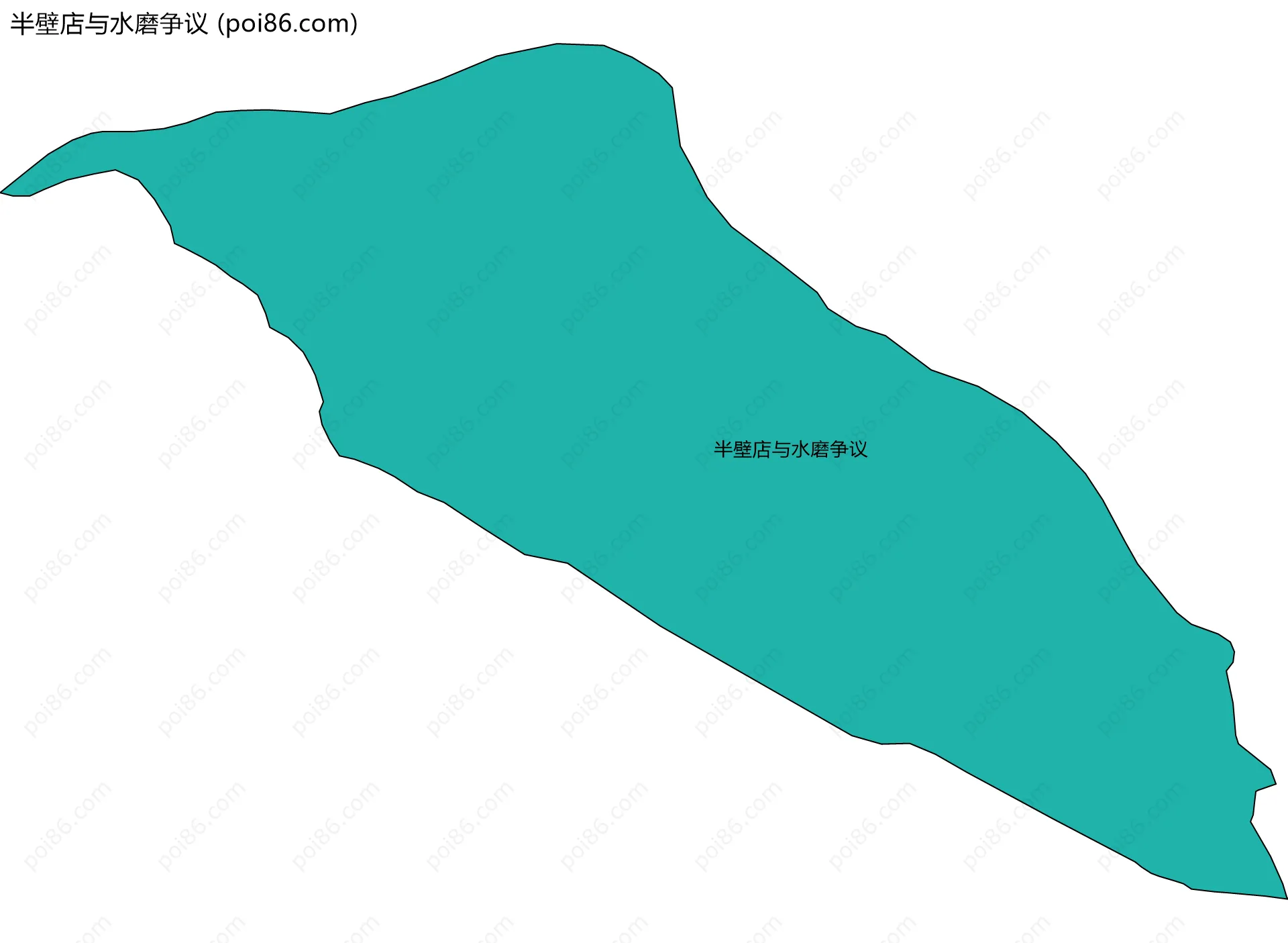 半壁店与水磨争议边界地图
