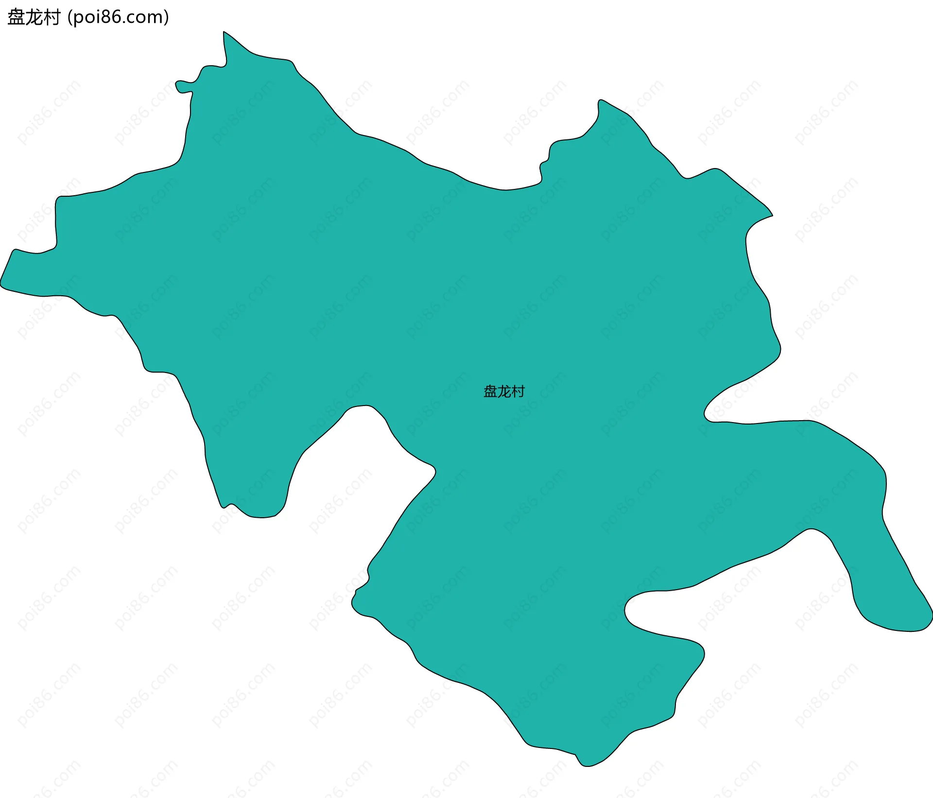 盘龙村边界地图