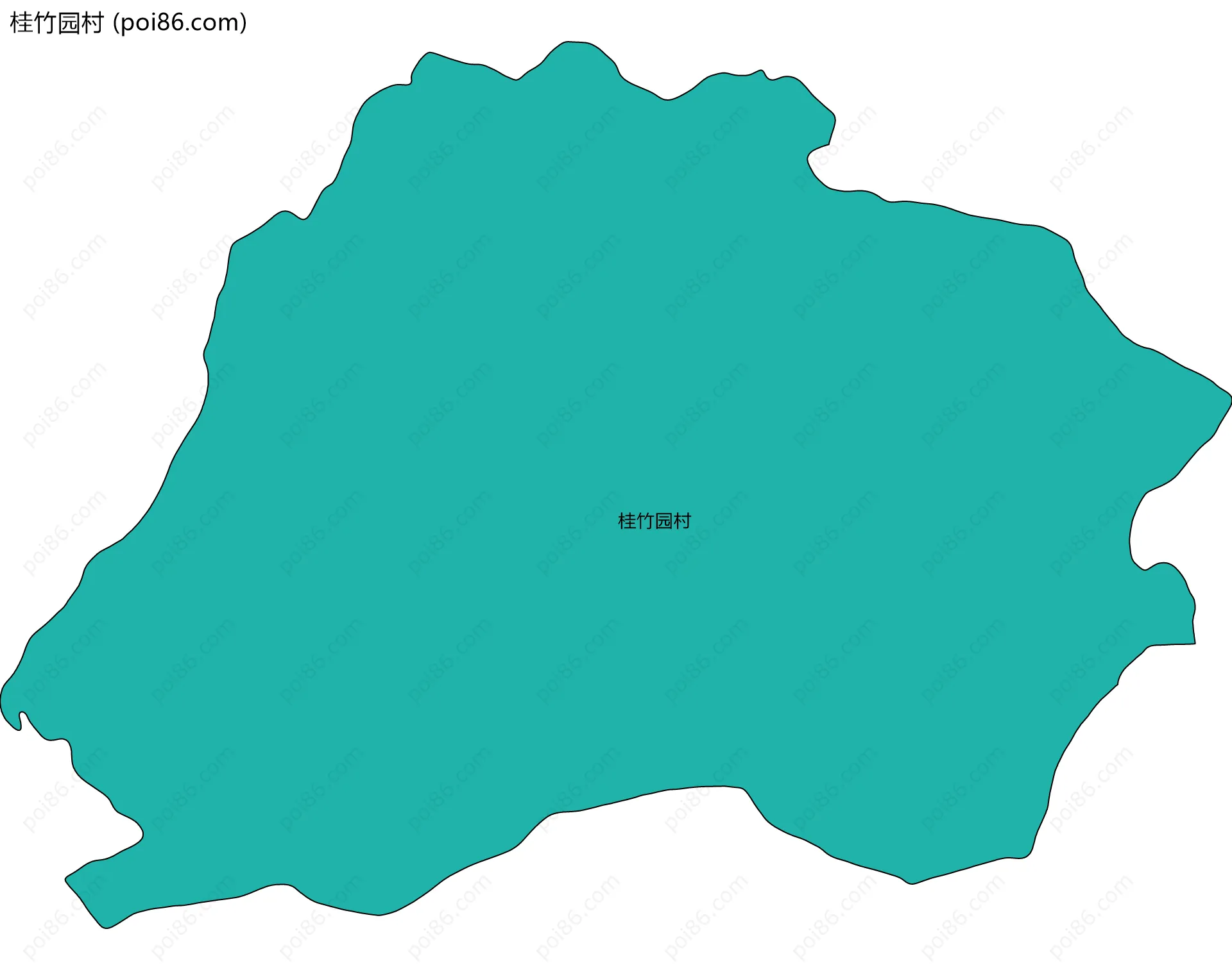 桂竹园村边界地图