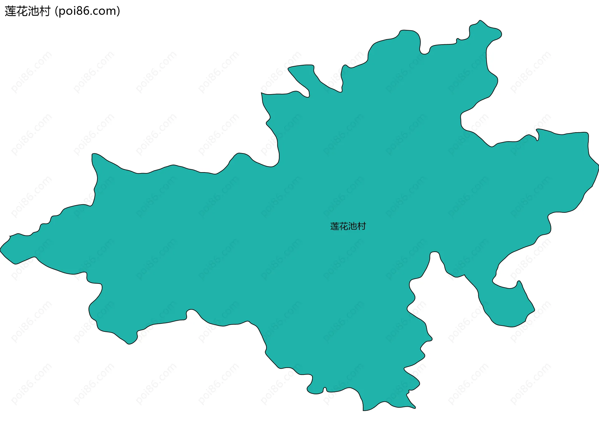 莲花池村边界地图