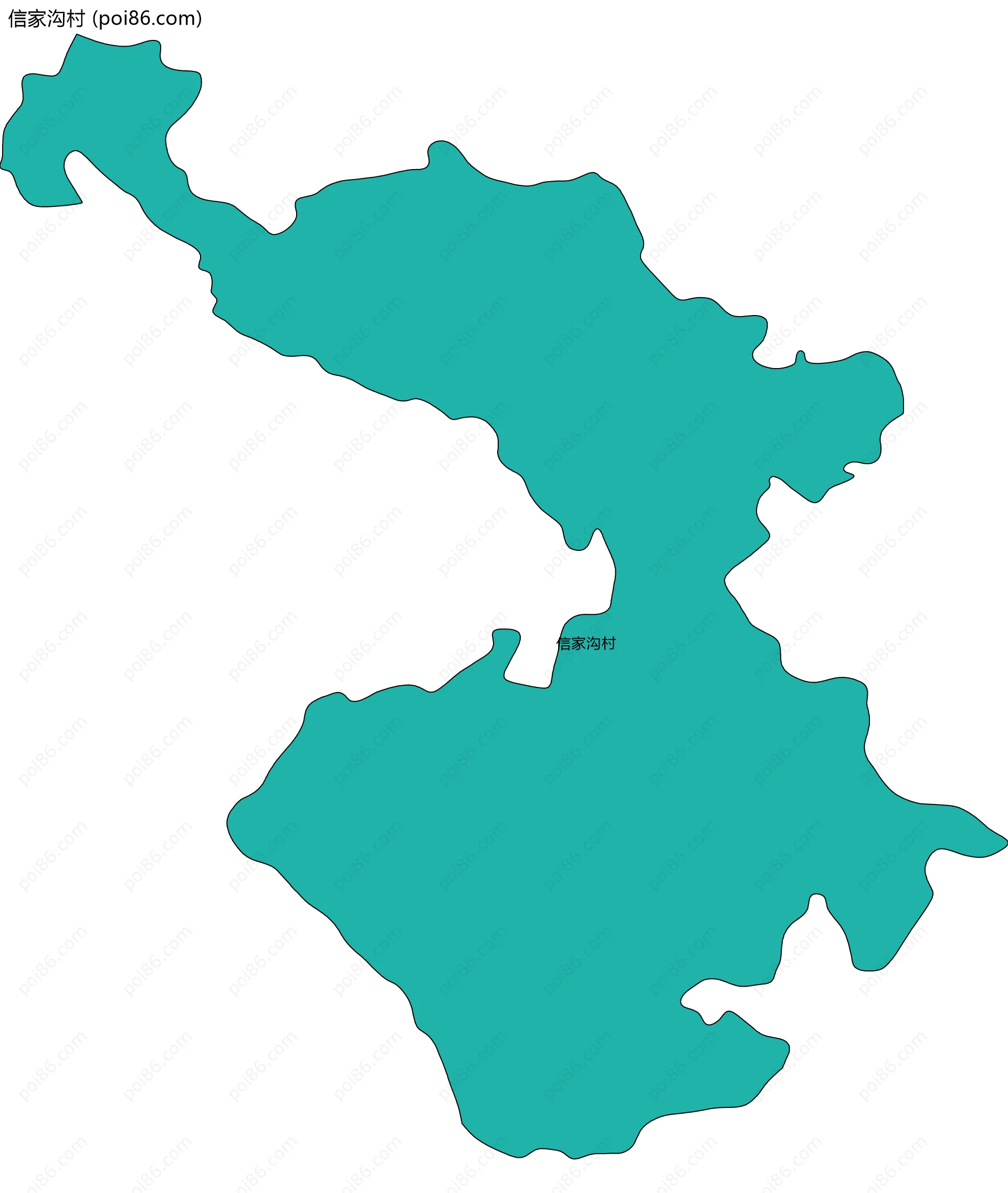 信家沟村边界地图