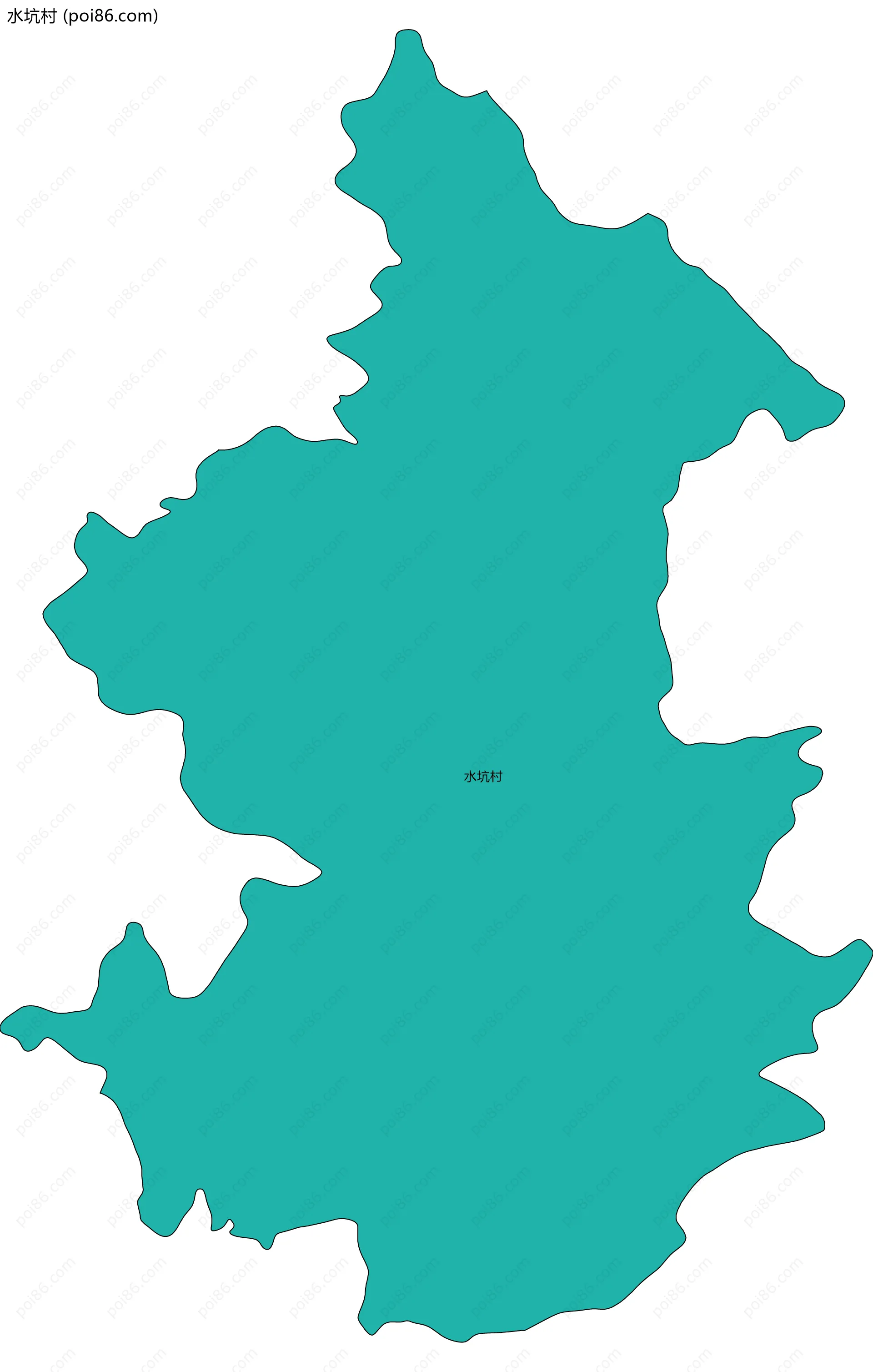 水坑村边界地图