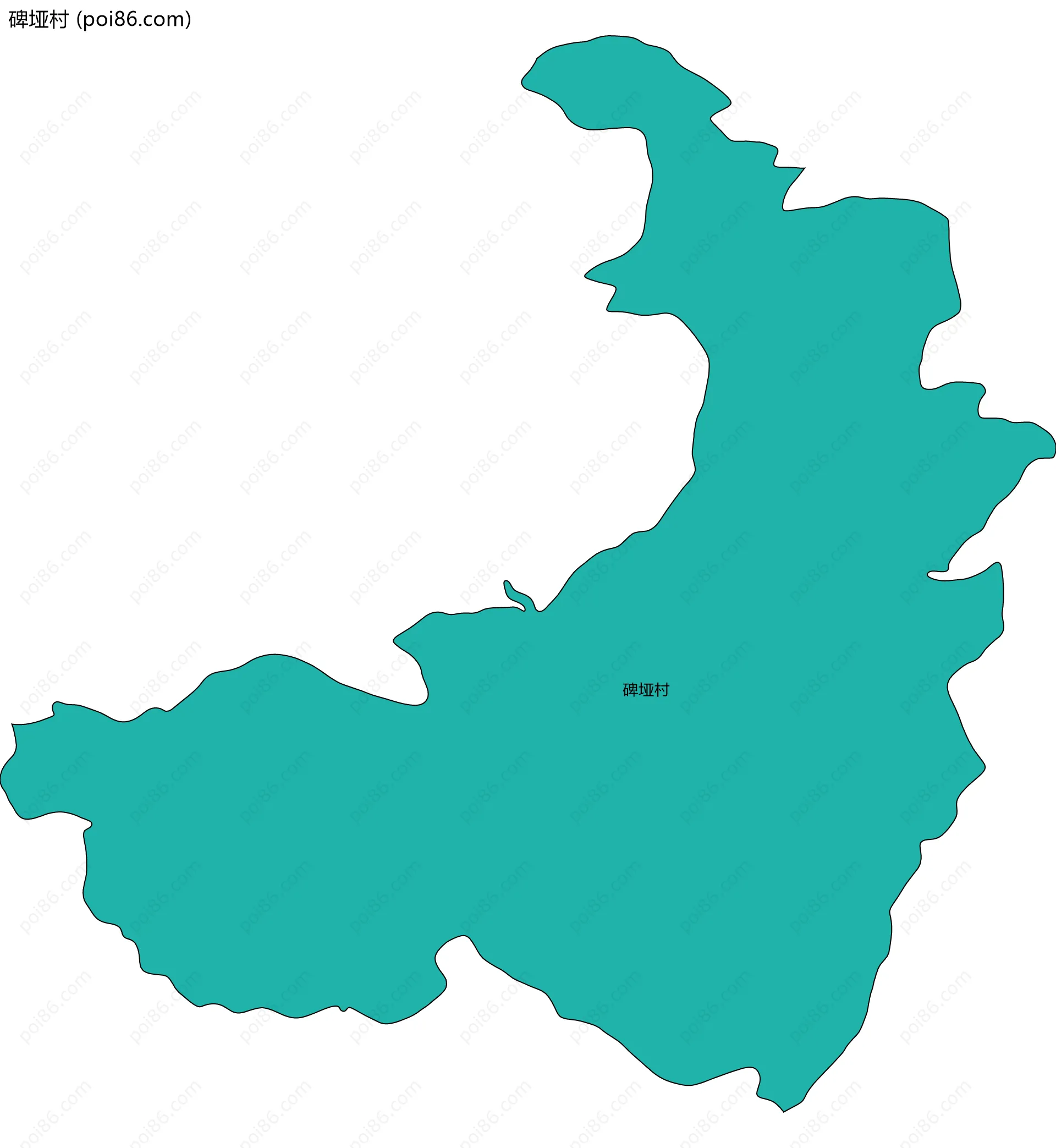 碑垭村边界地图