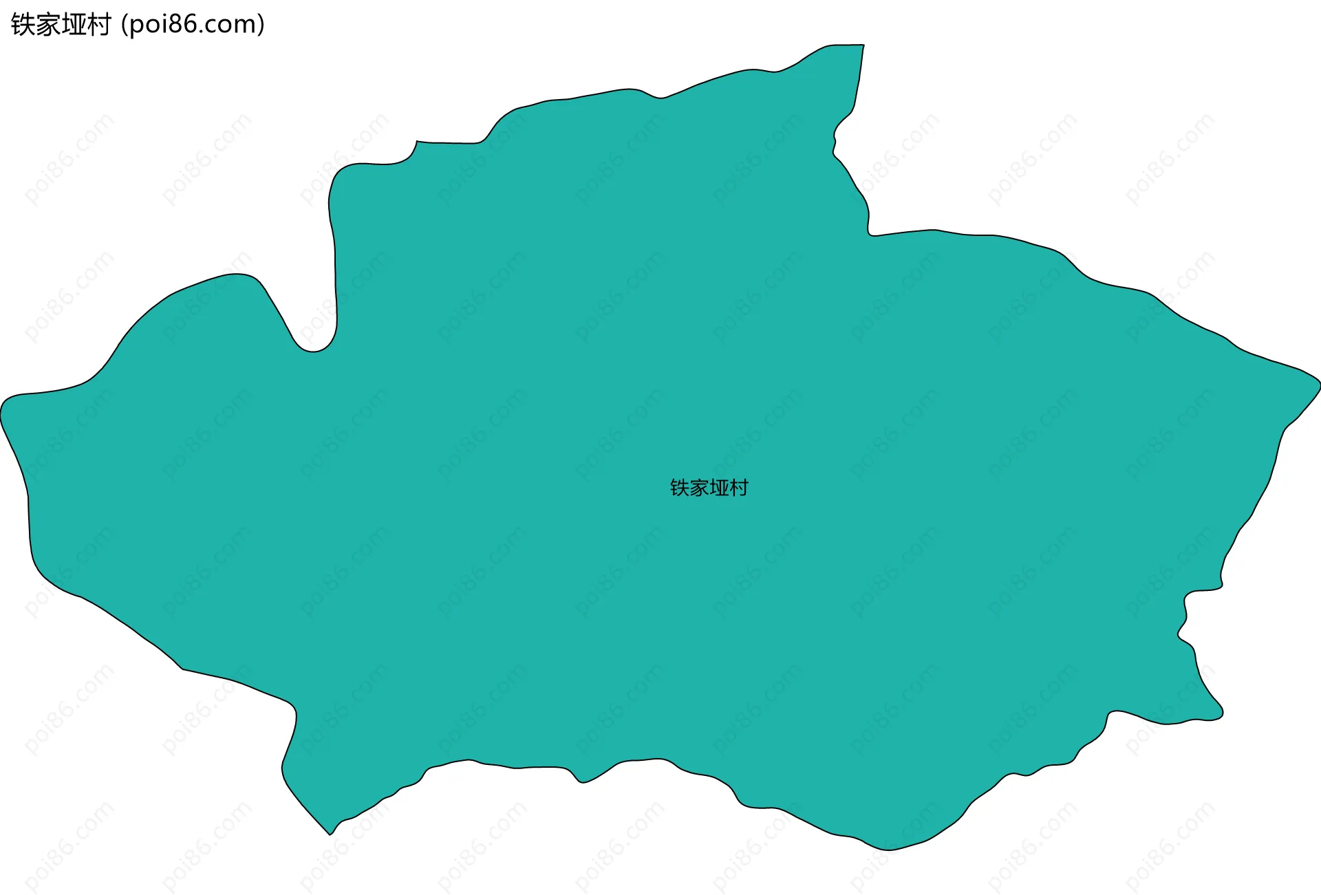 铁家垭村边界地图