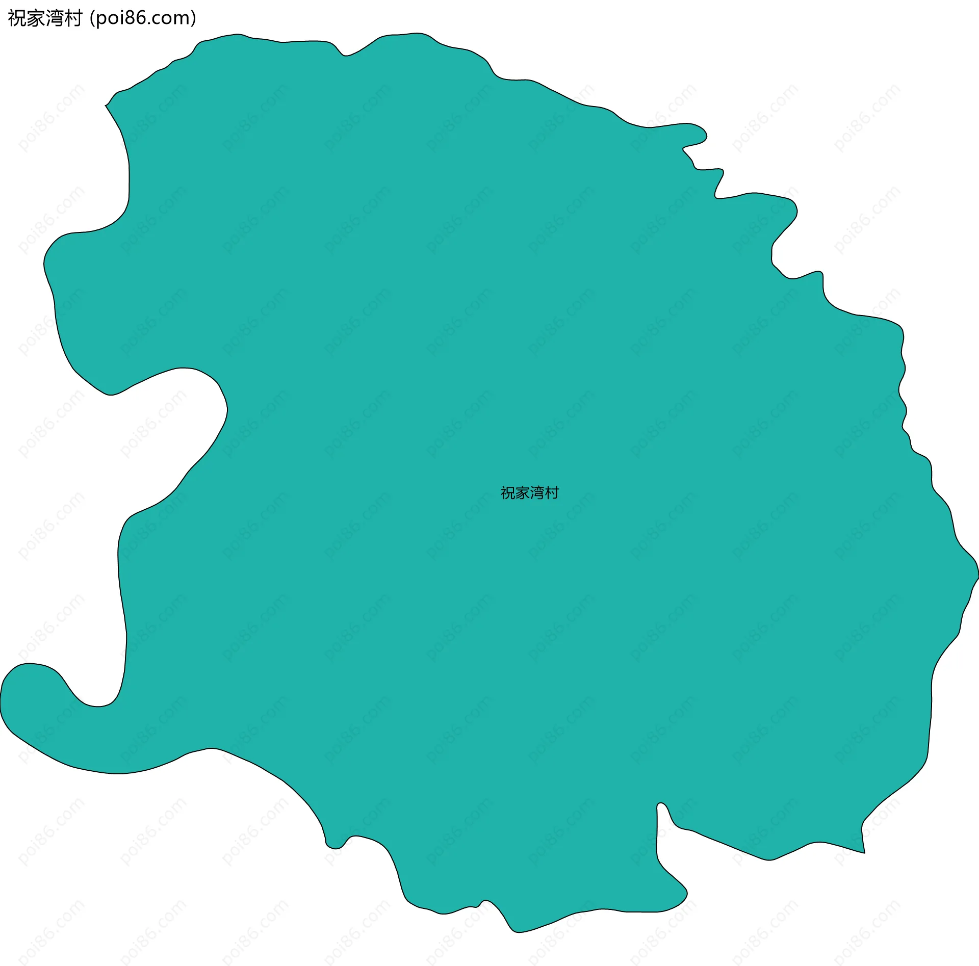 祝家湾村边界地图