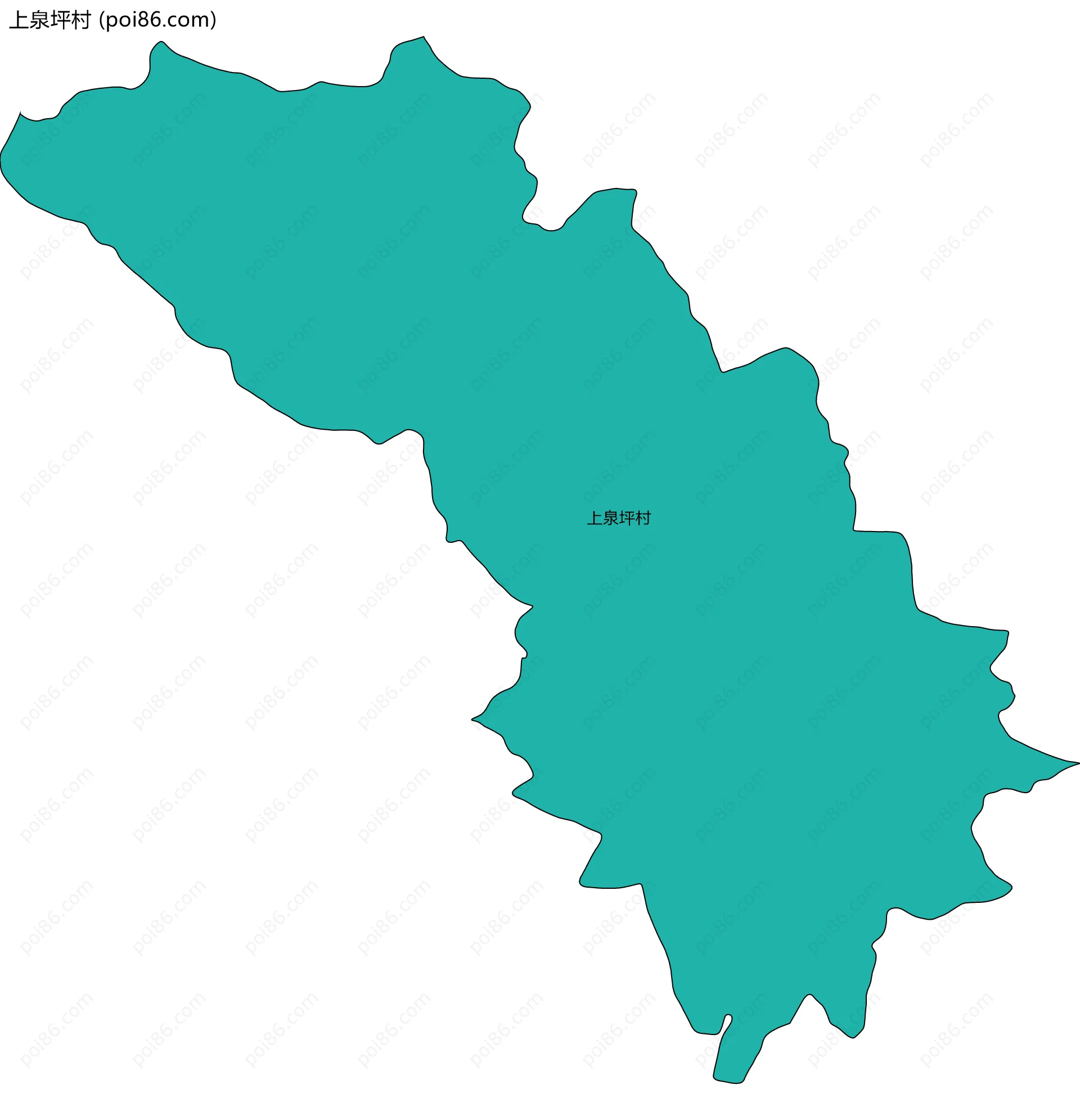 上泉坪村边界地图