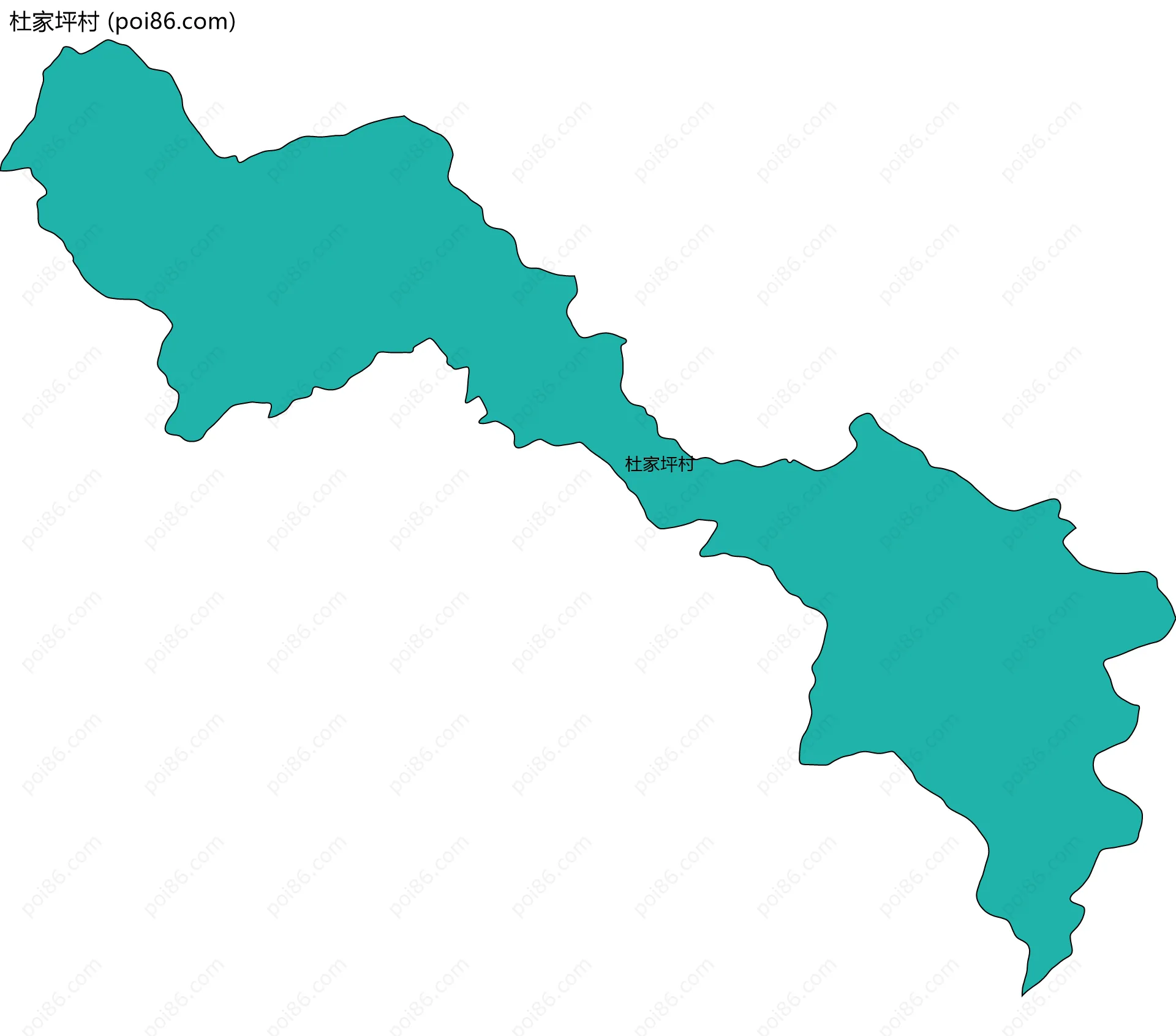 杜家坪村边界地图