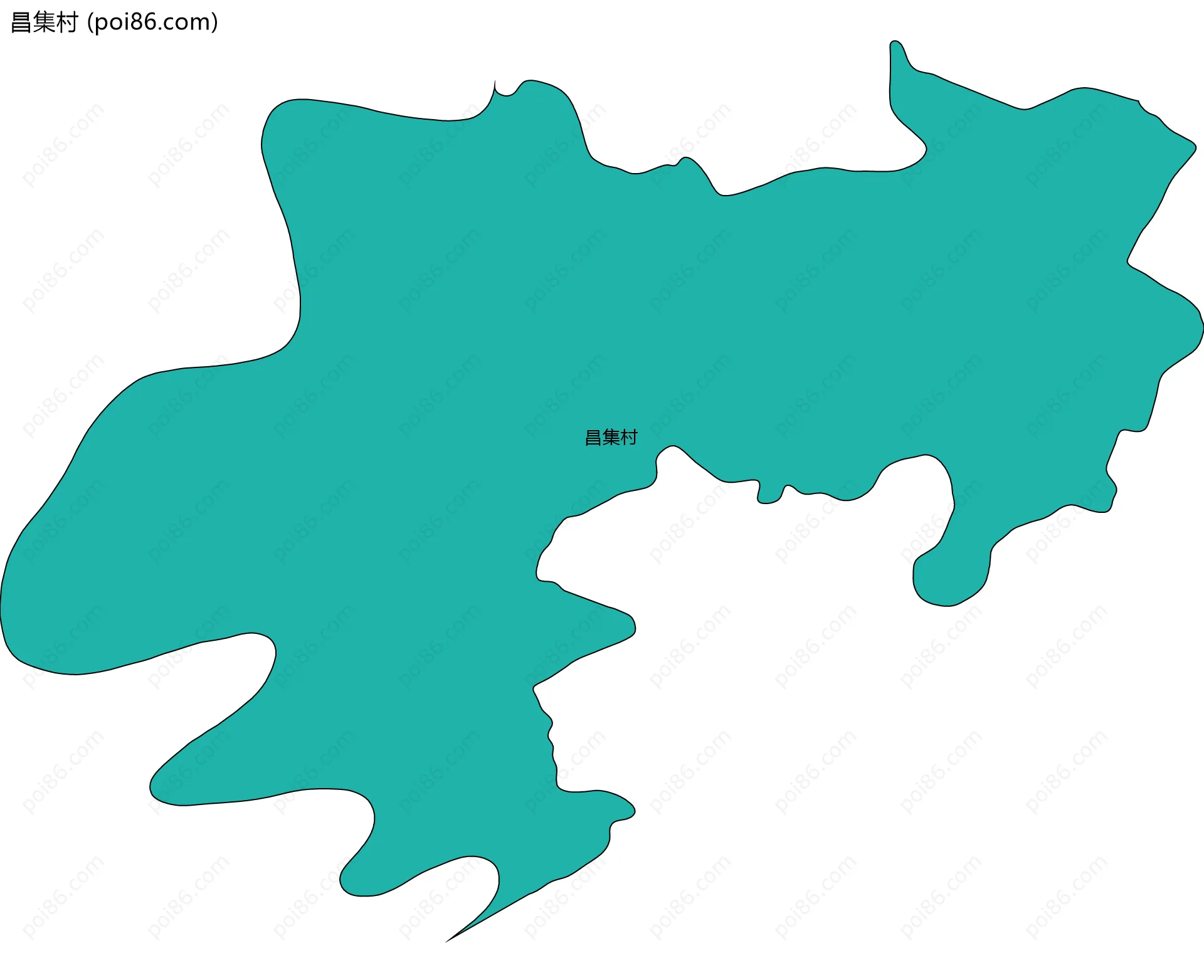 昌集村边界地图