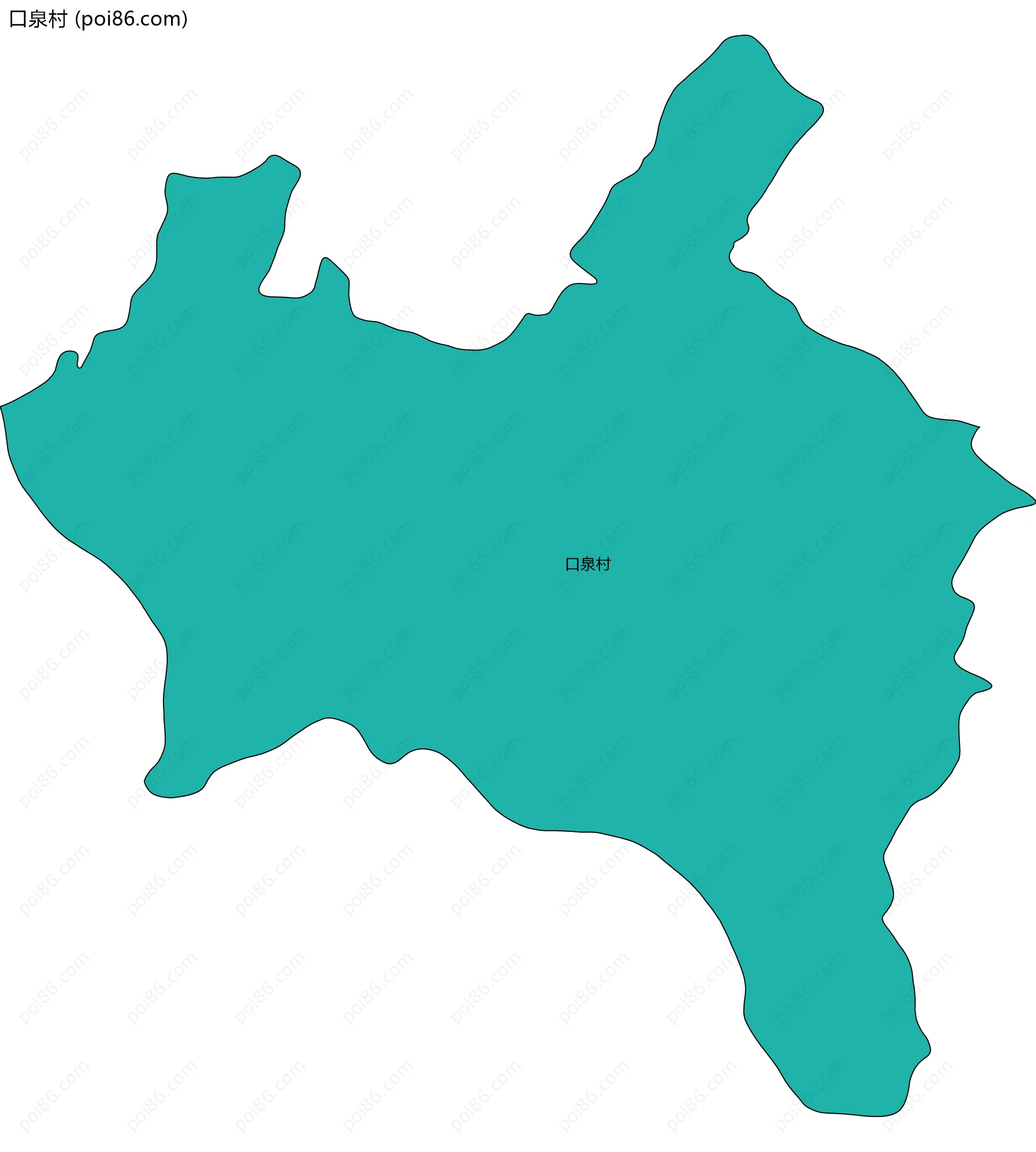 口泉村边界地图