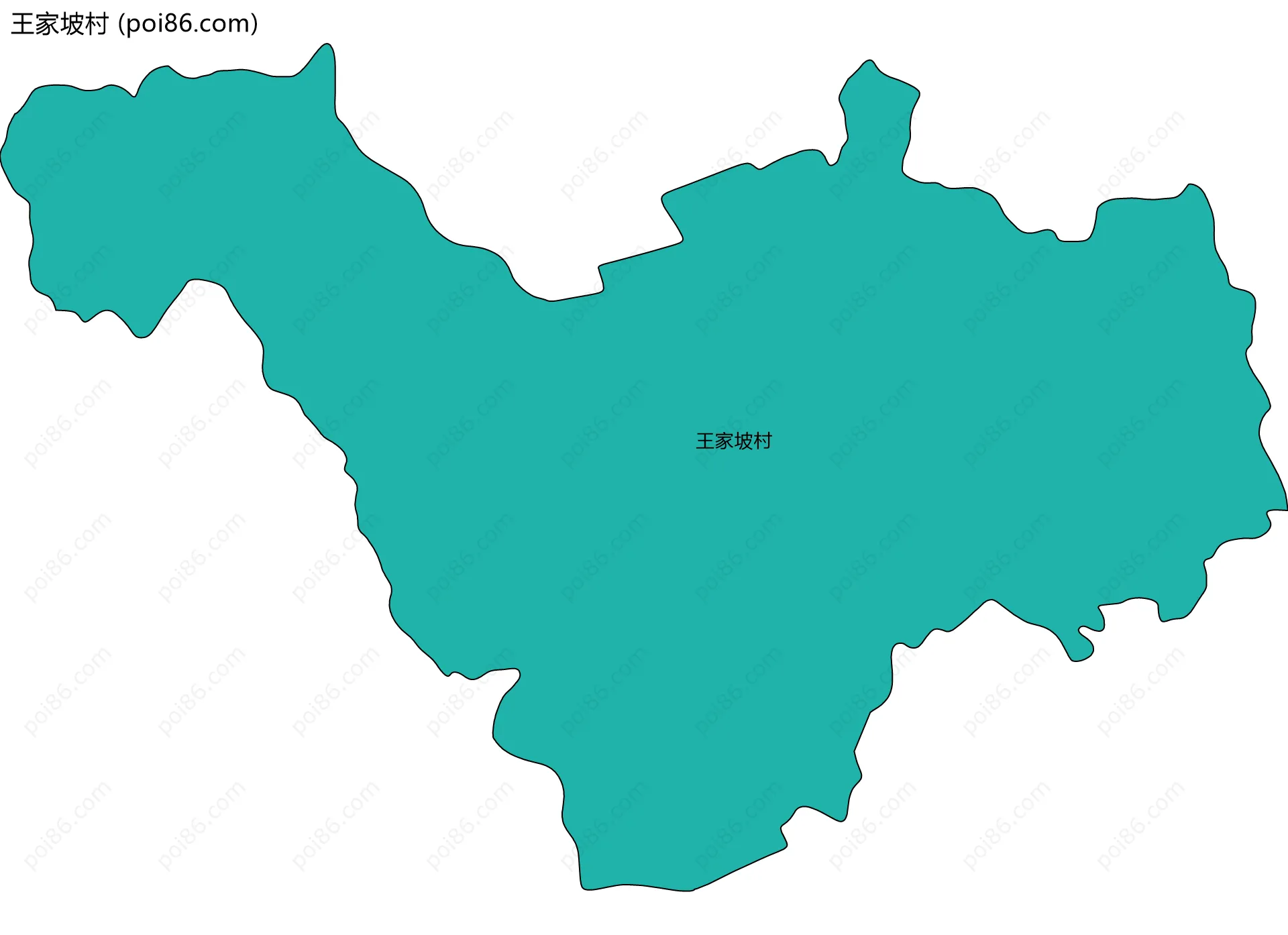 王家坡村边界地图