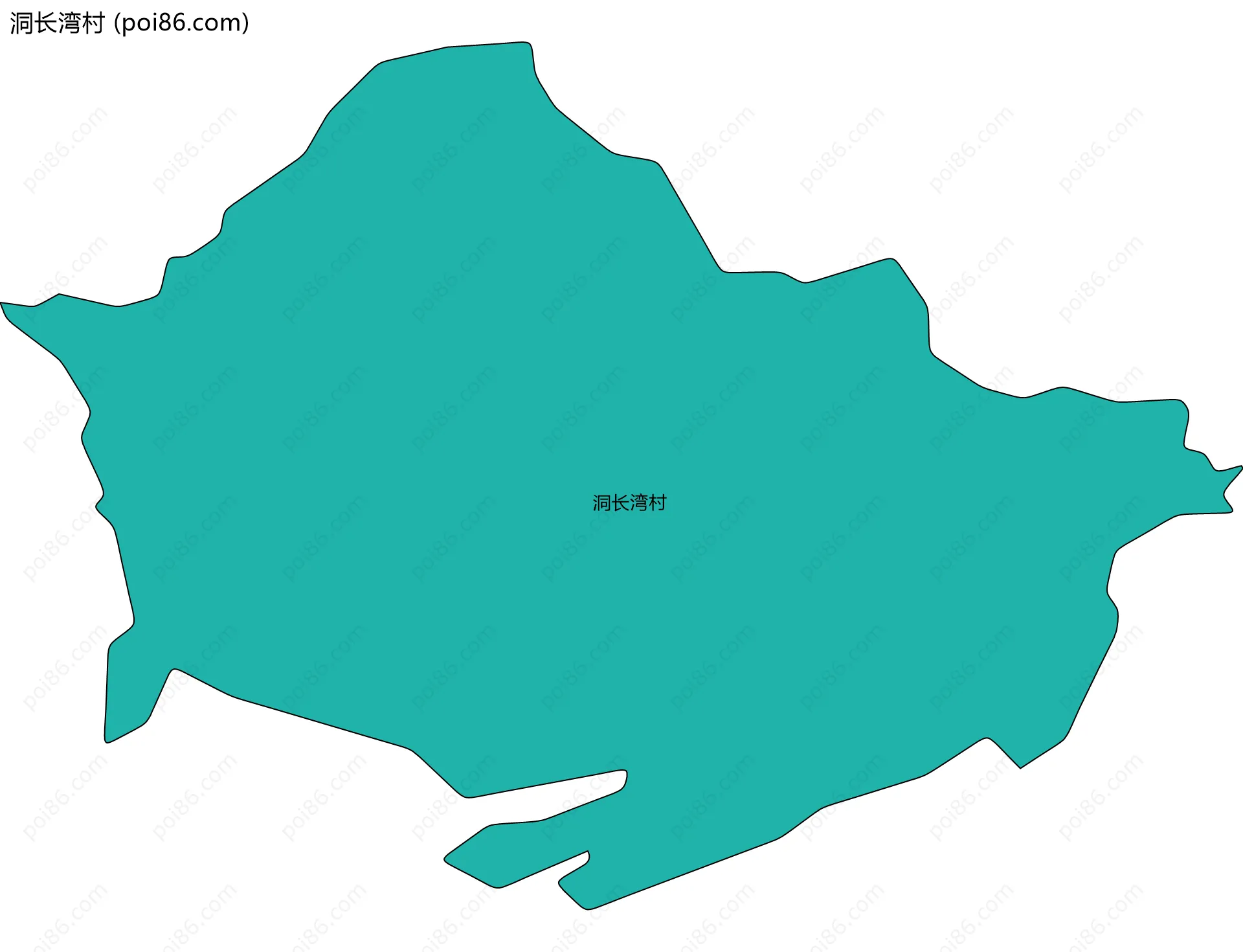洞长湾村边界地图