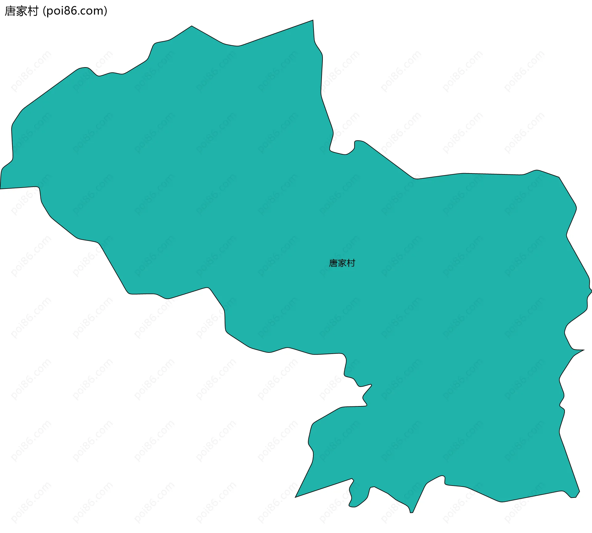 唐家村边界地图