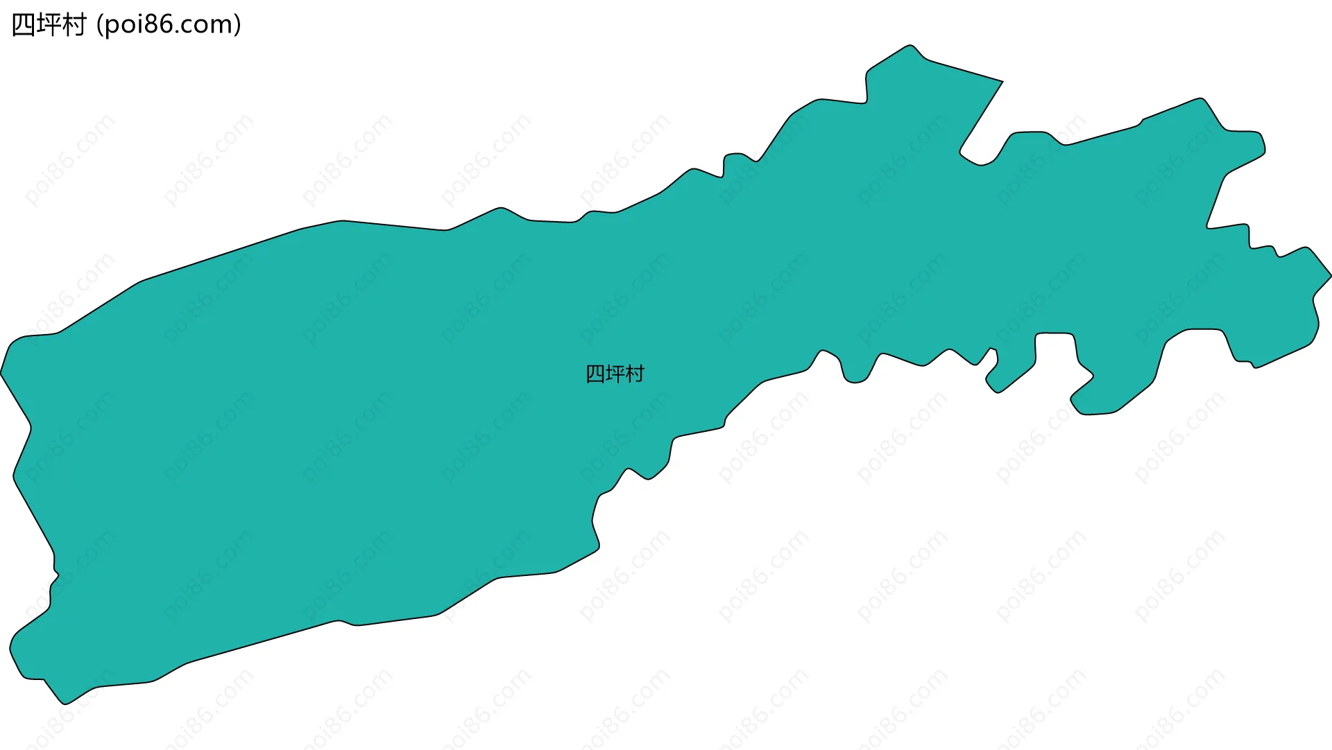 四坪村边界地图