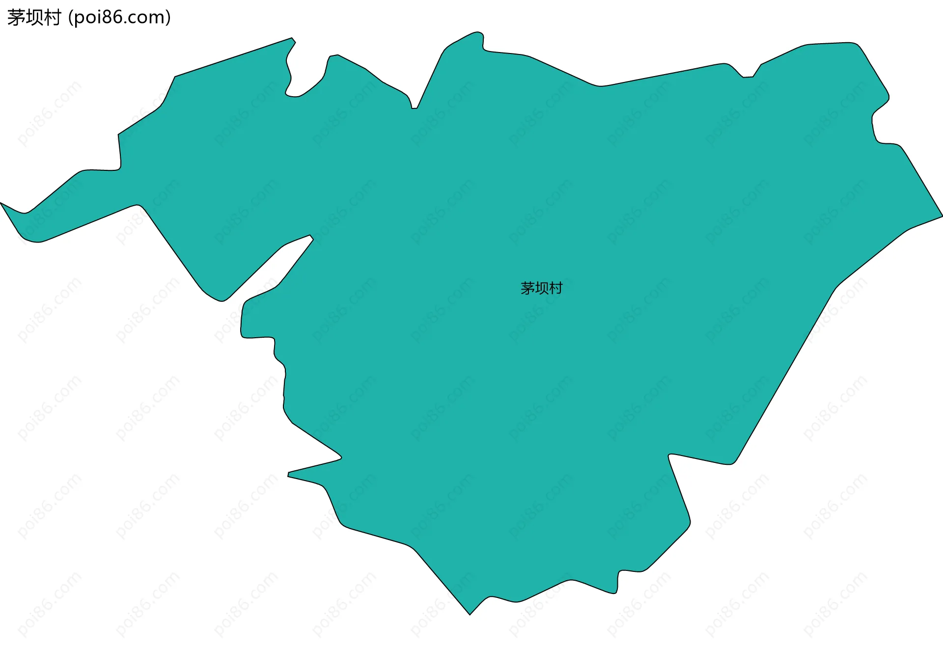 茅坝村边界地图