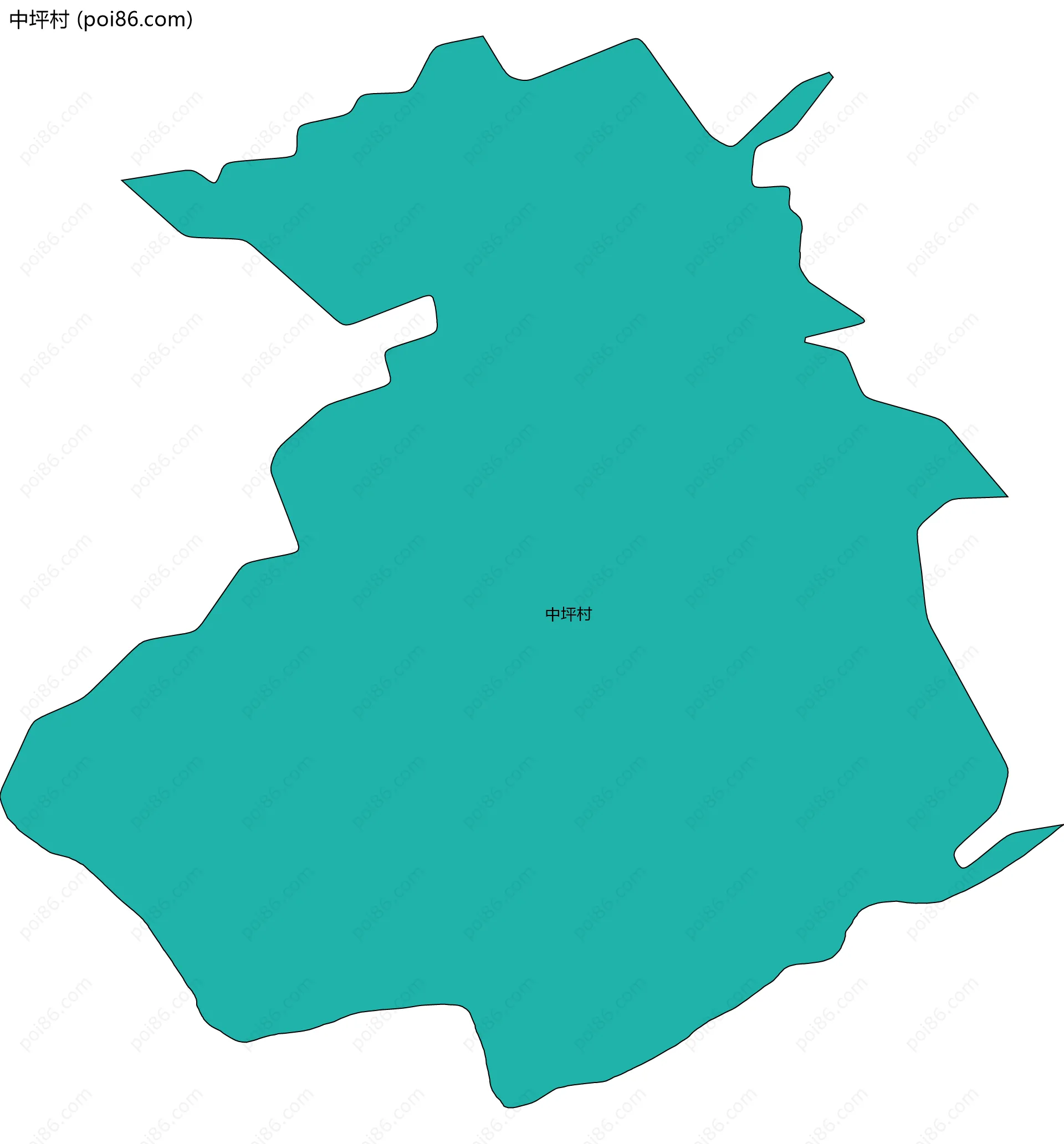 中坪村边界地图