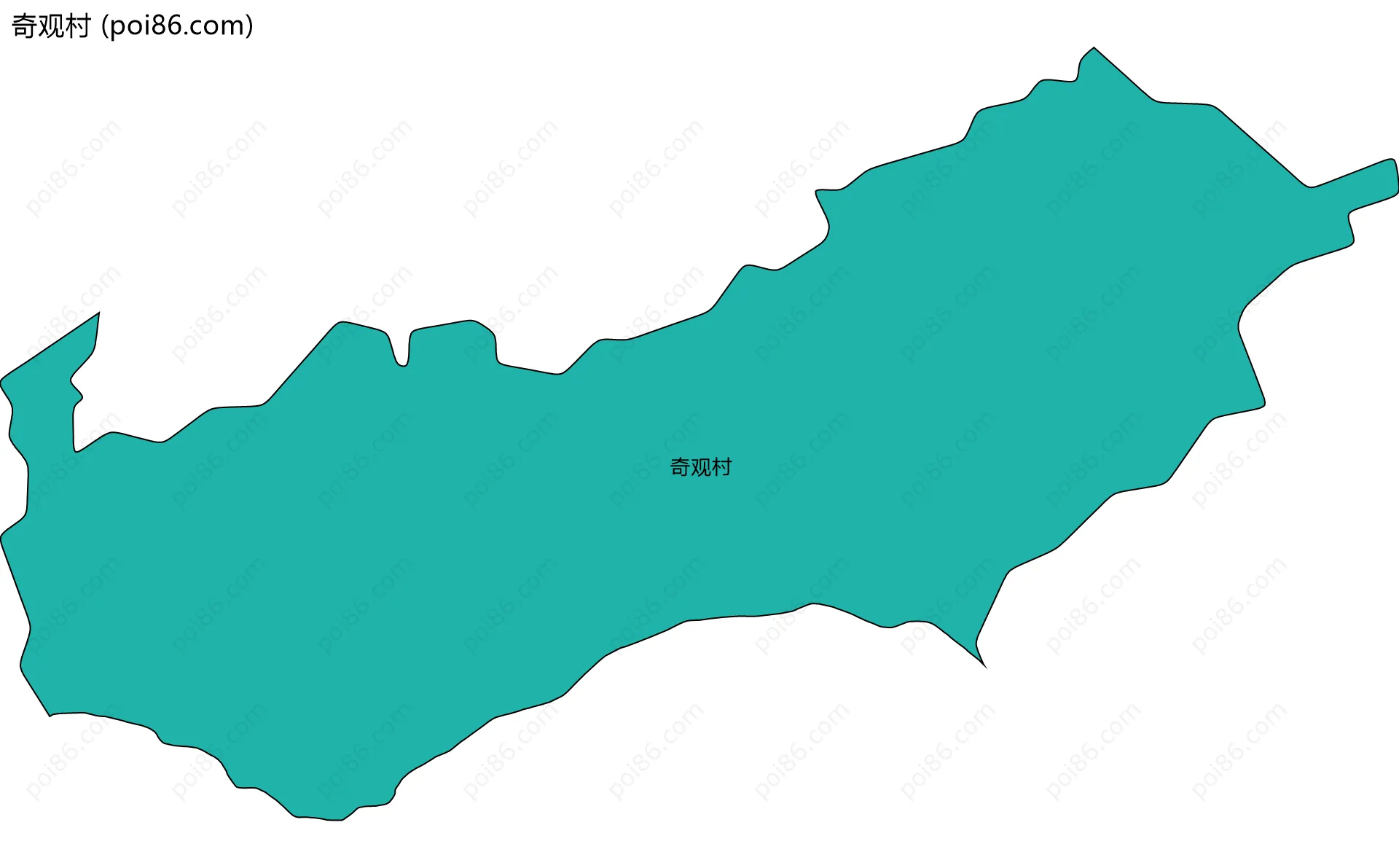 奇观村边界地图