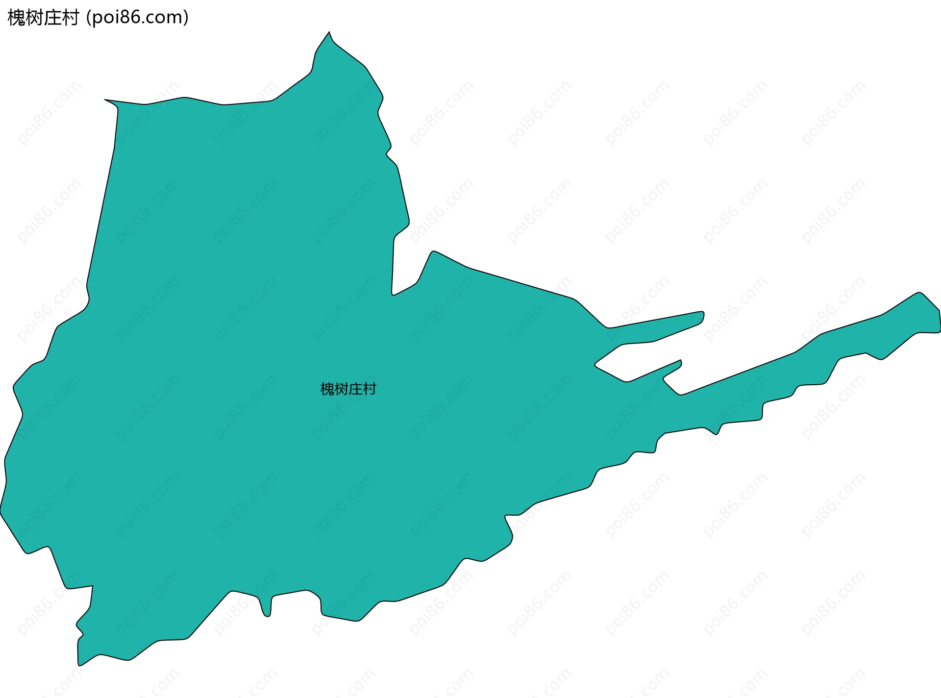 槐树庄村边界地图