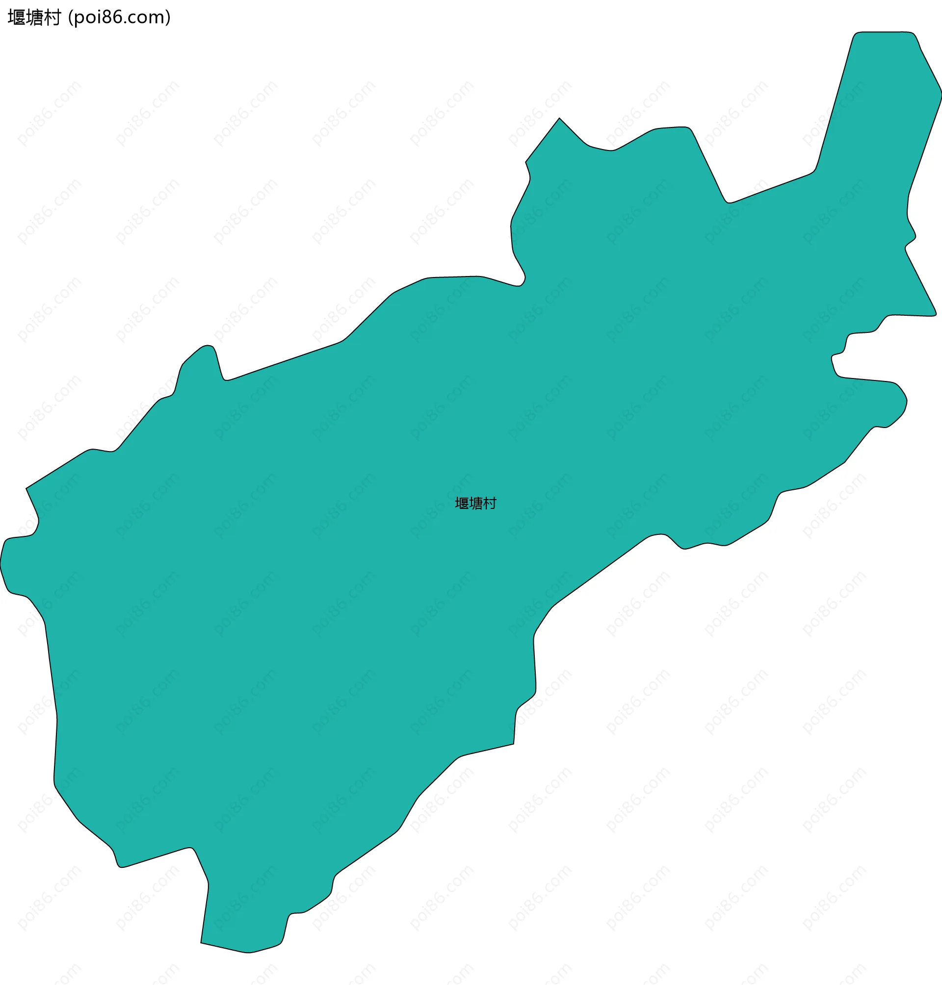 堰塘村边界地图