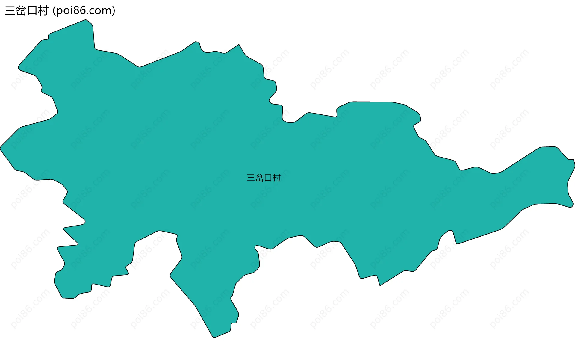 三岔口村边界地图