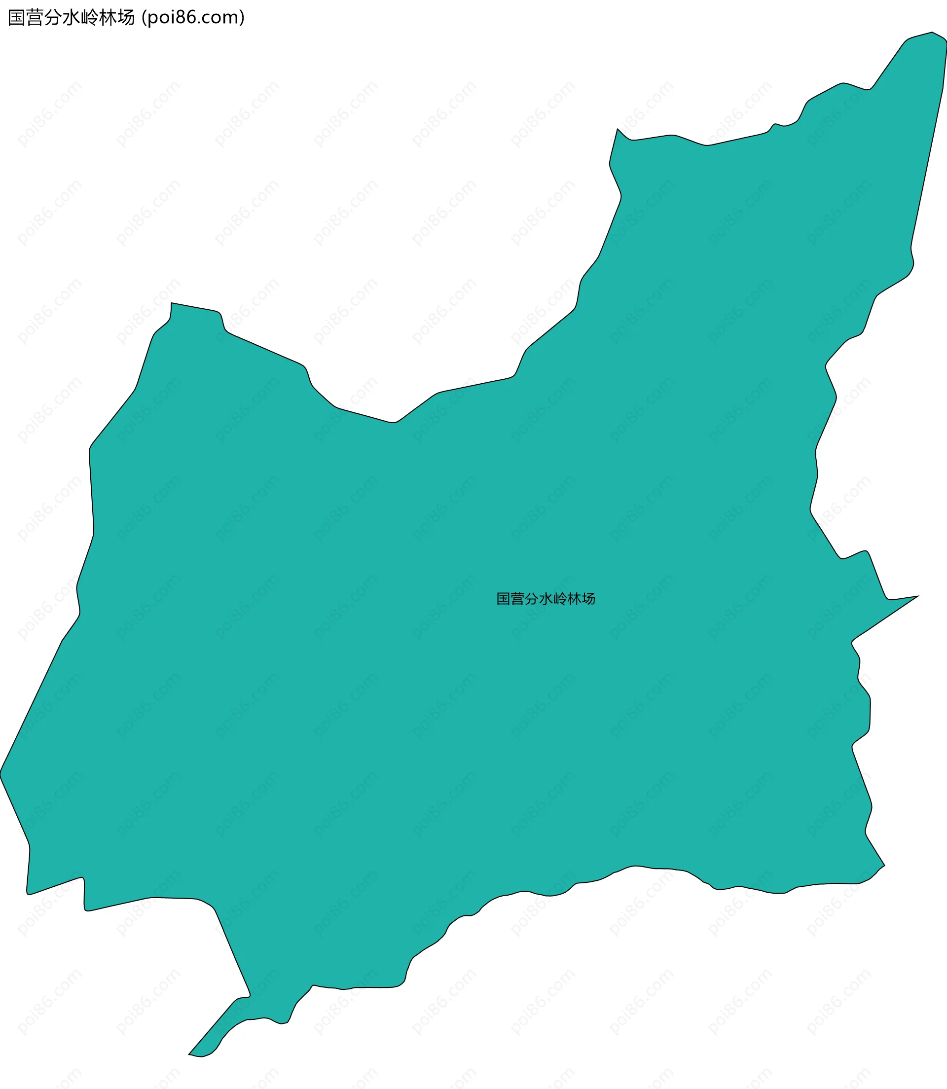 国营分水岭林场边界地图