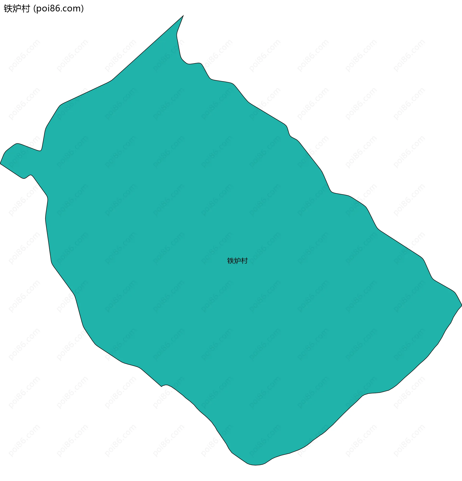 铁炉村边界地图