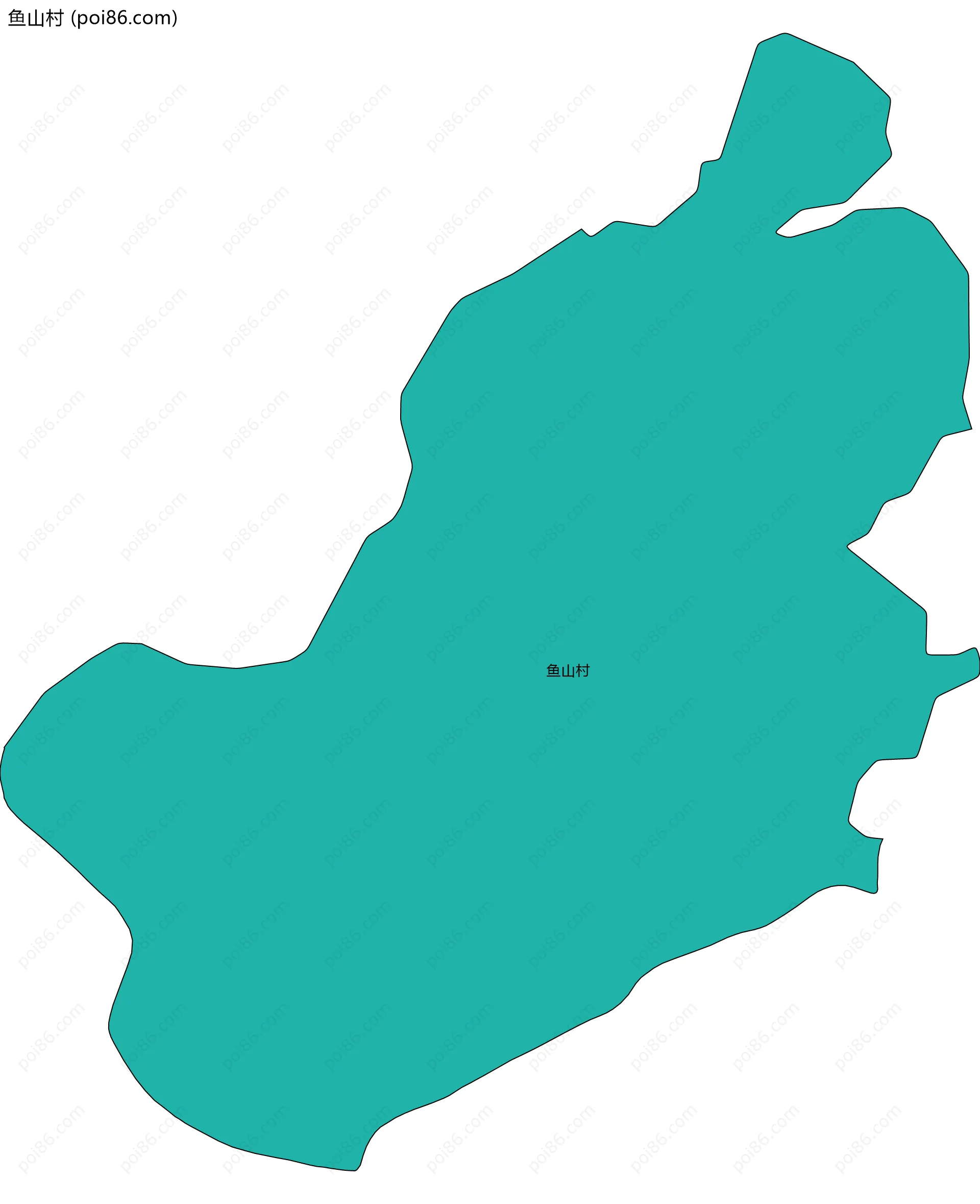 鱼山村边界地图