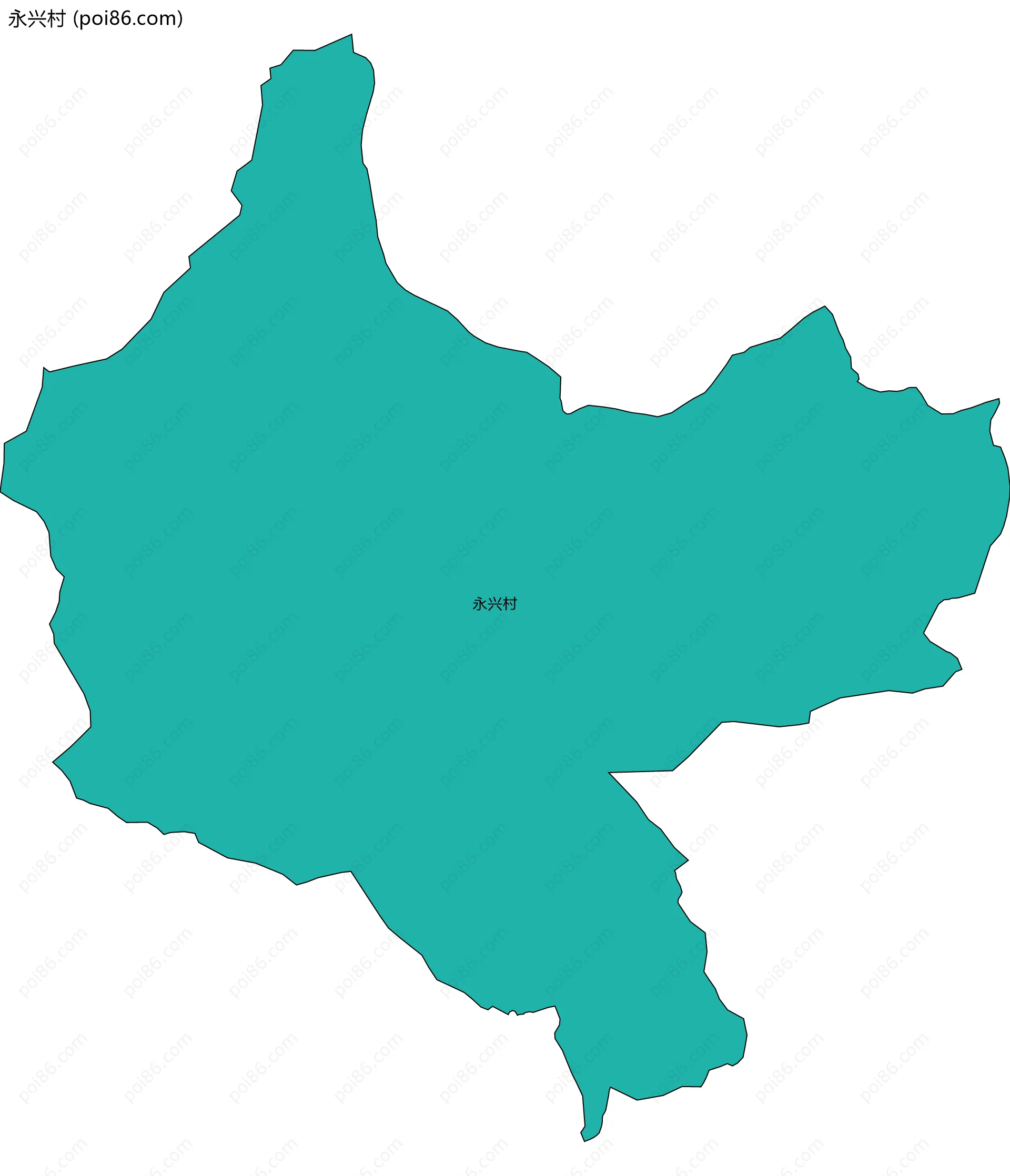 永兴村边界地图