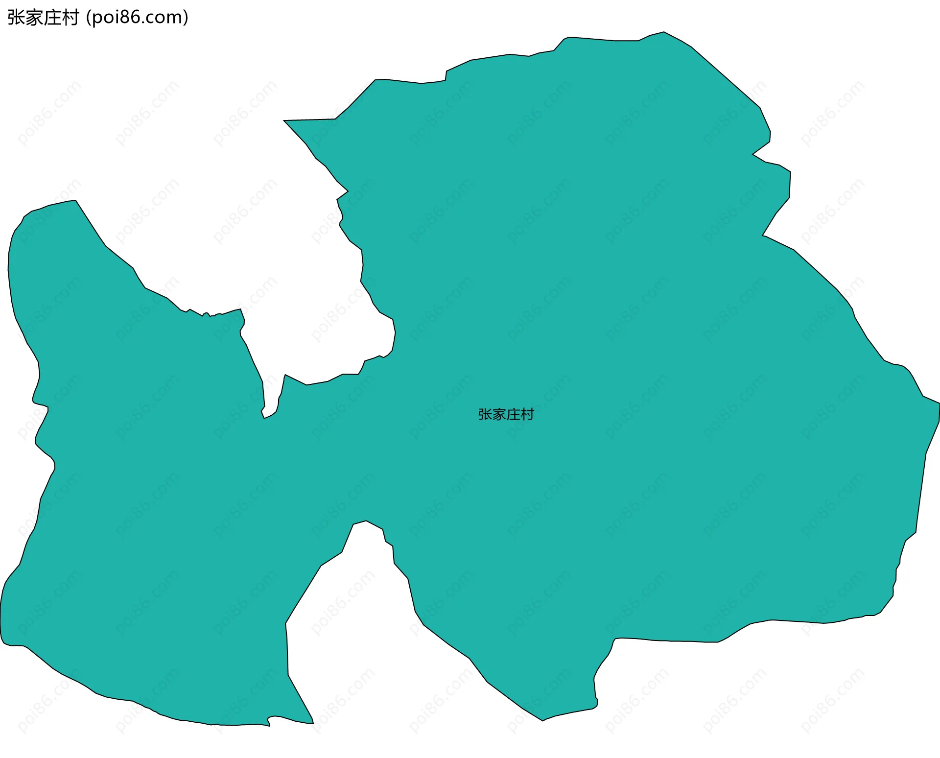 张家庄村边界地图