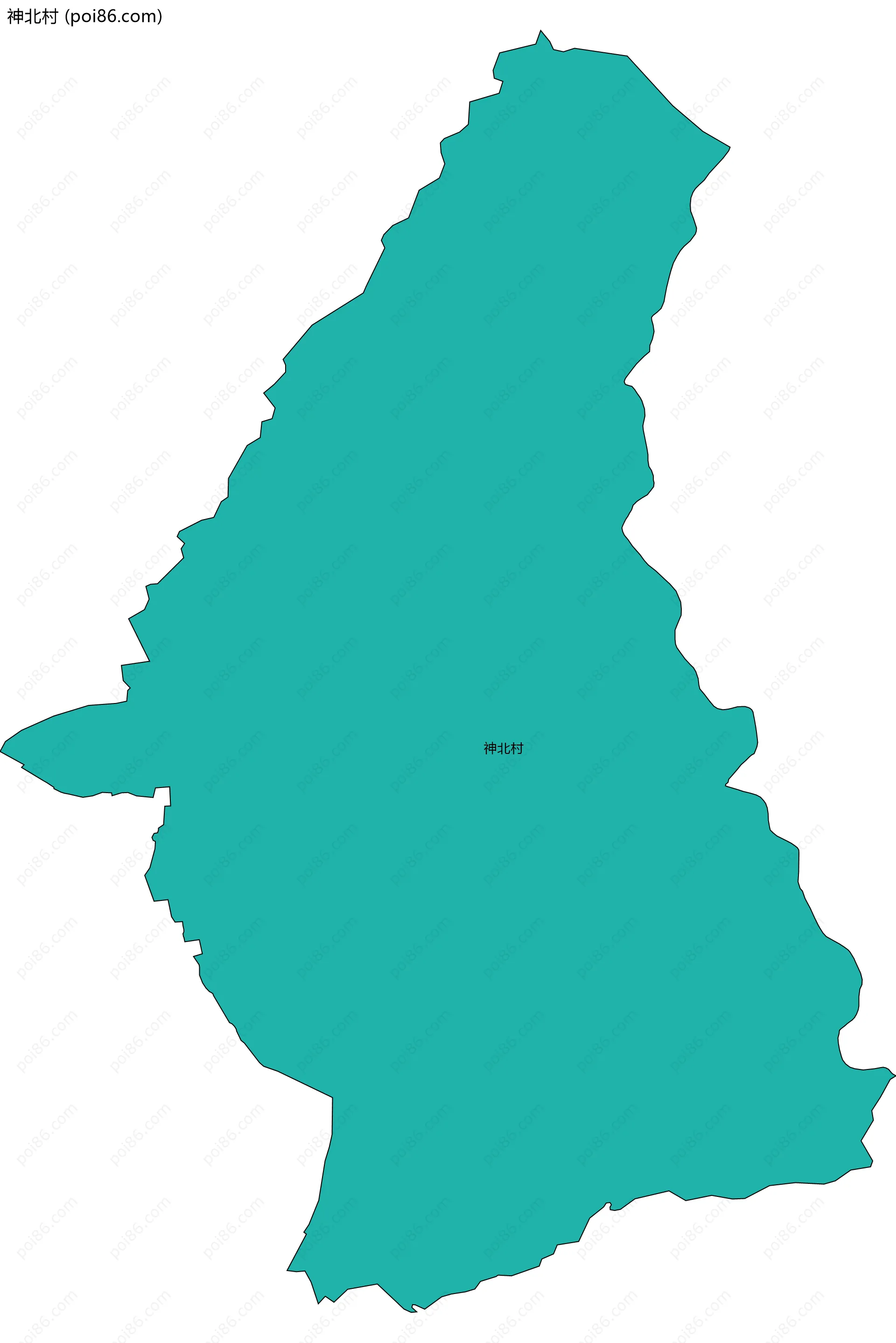 神北村边界地图