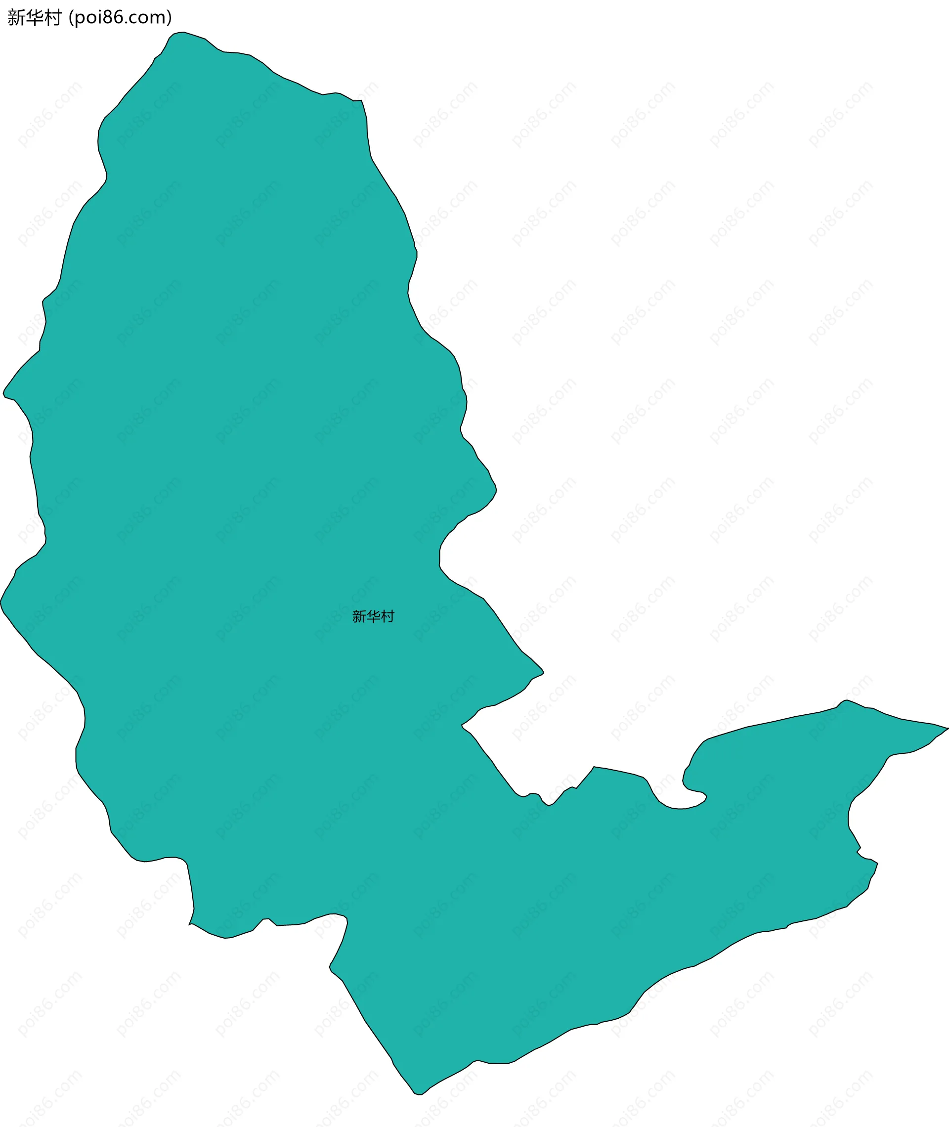 新华村边界地图