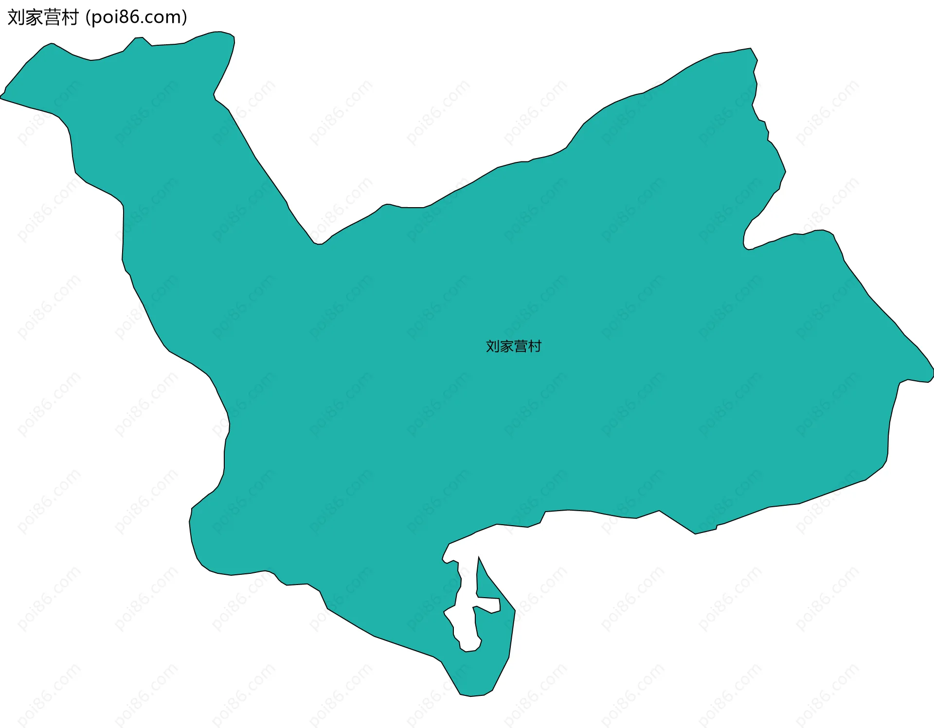 刘家营村边界地图