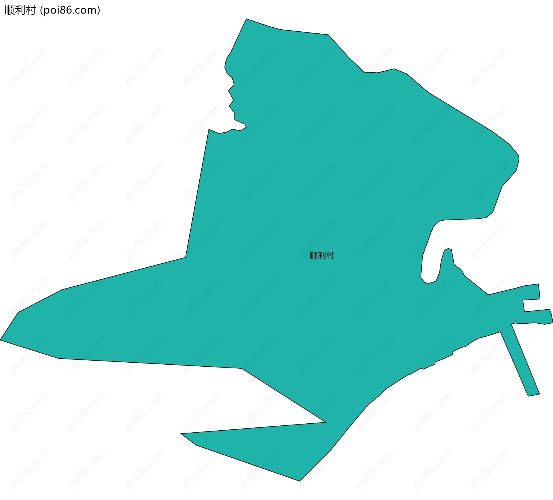 顺利村边界地图