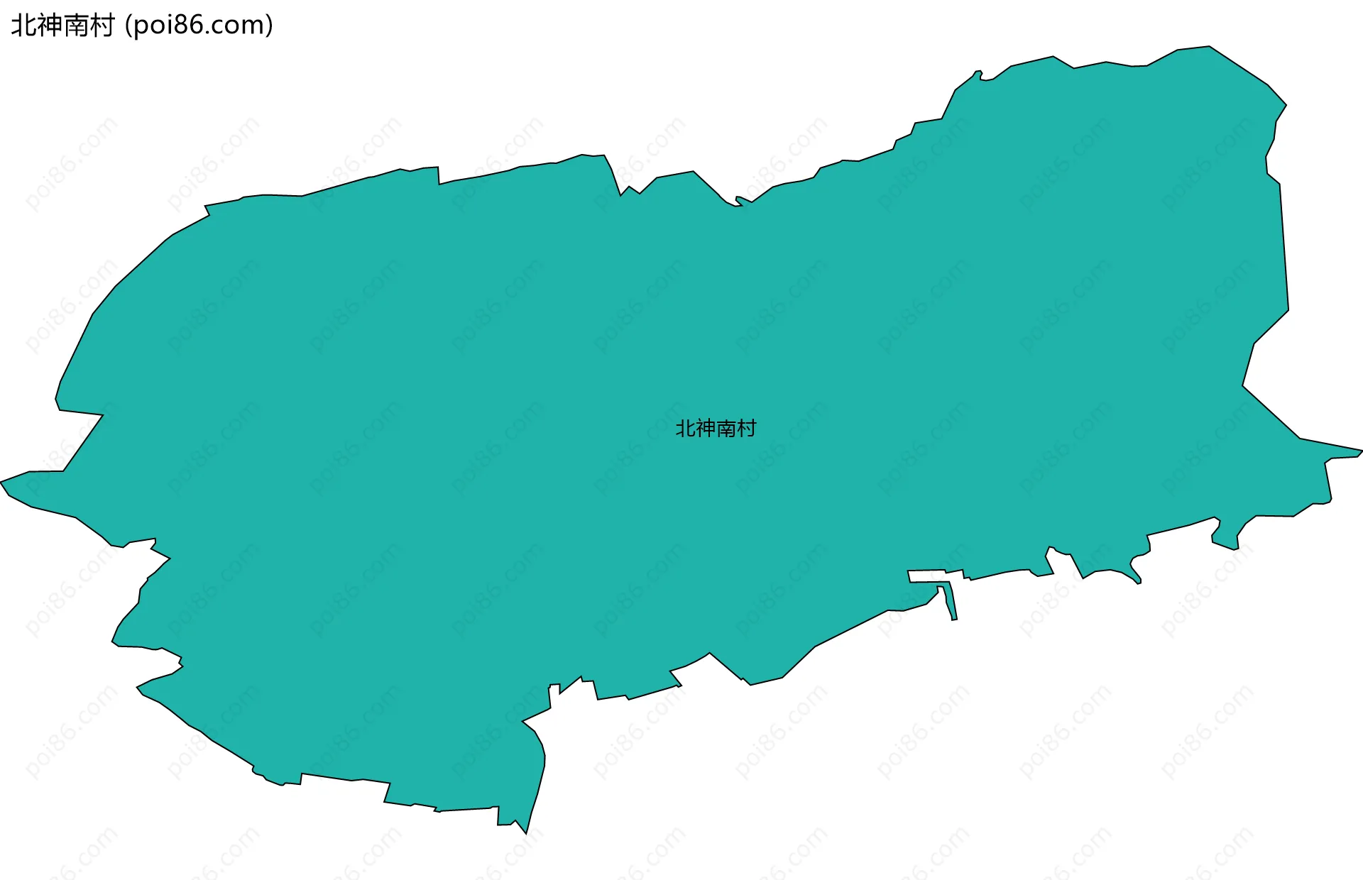 北神南村边界地图