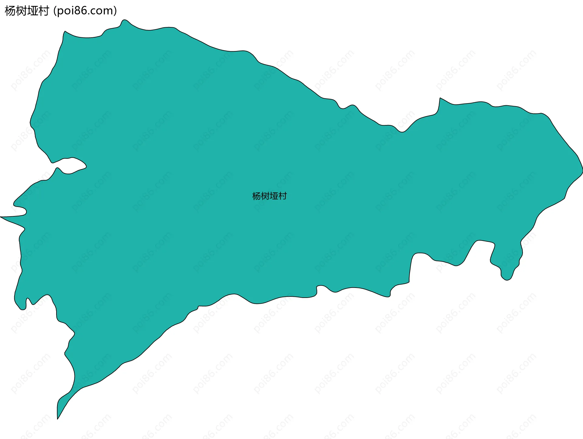 杨树垭村边界地图