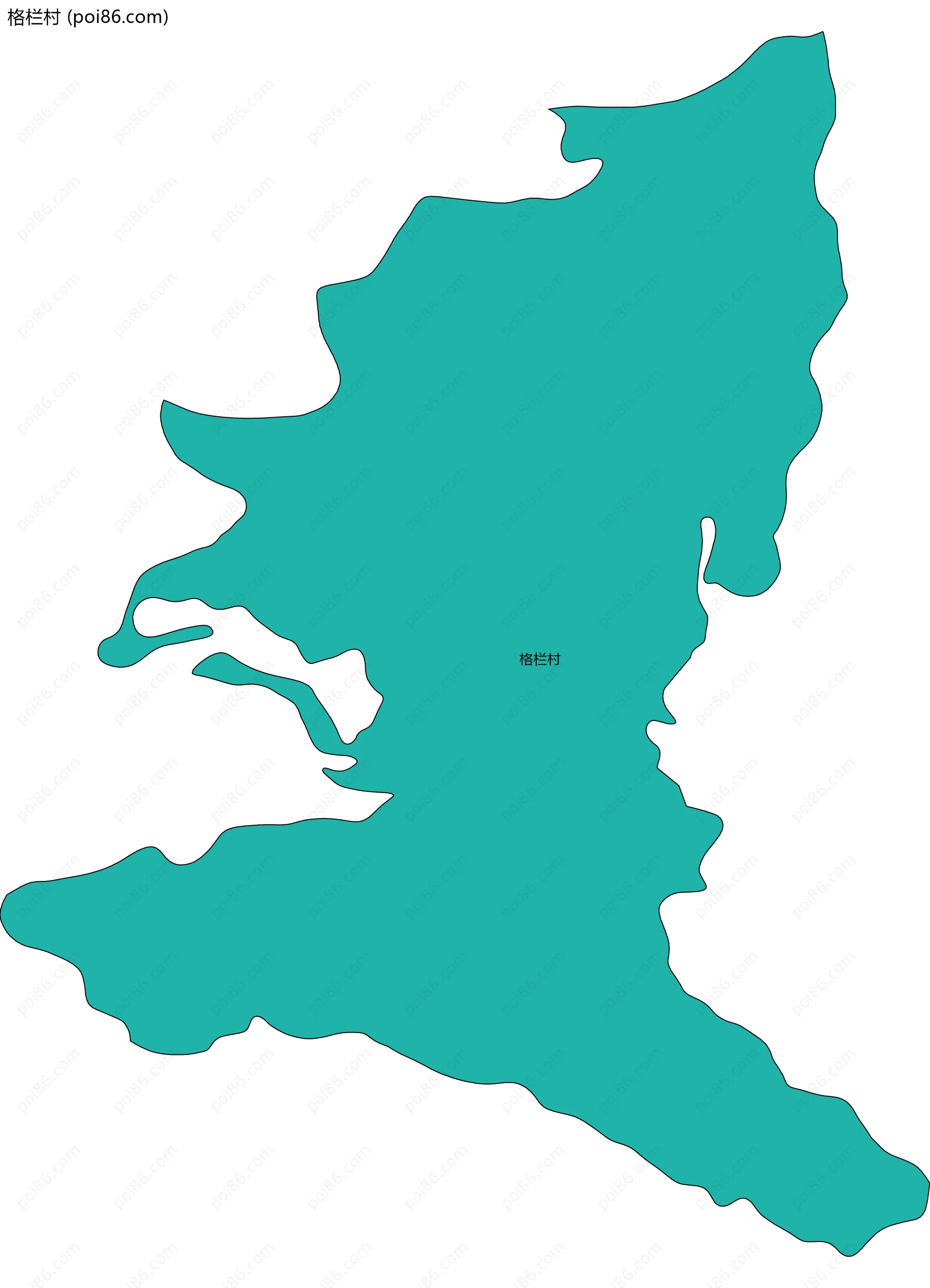 格栏村边界地图