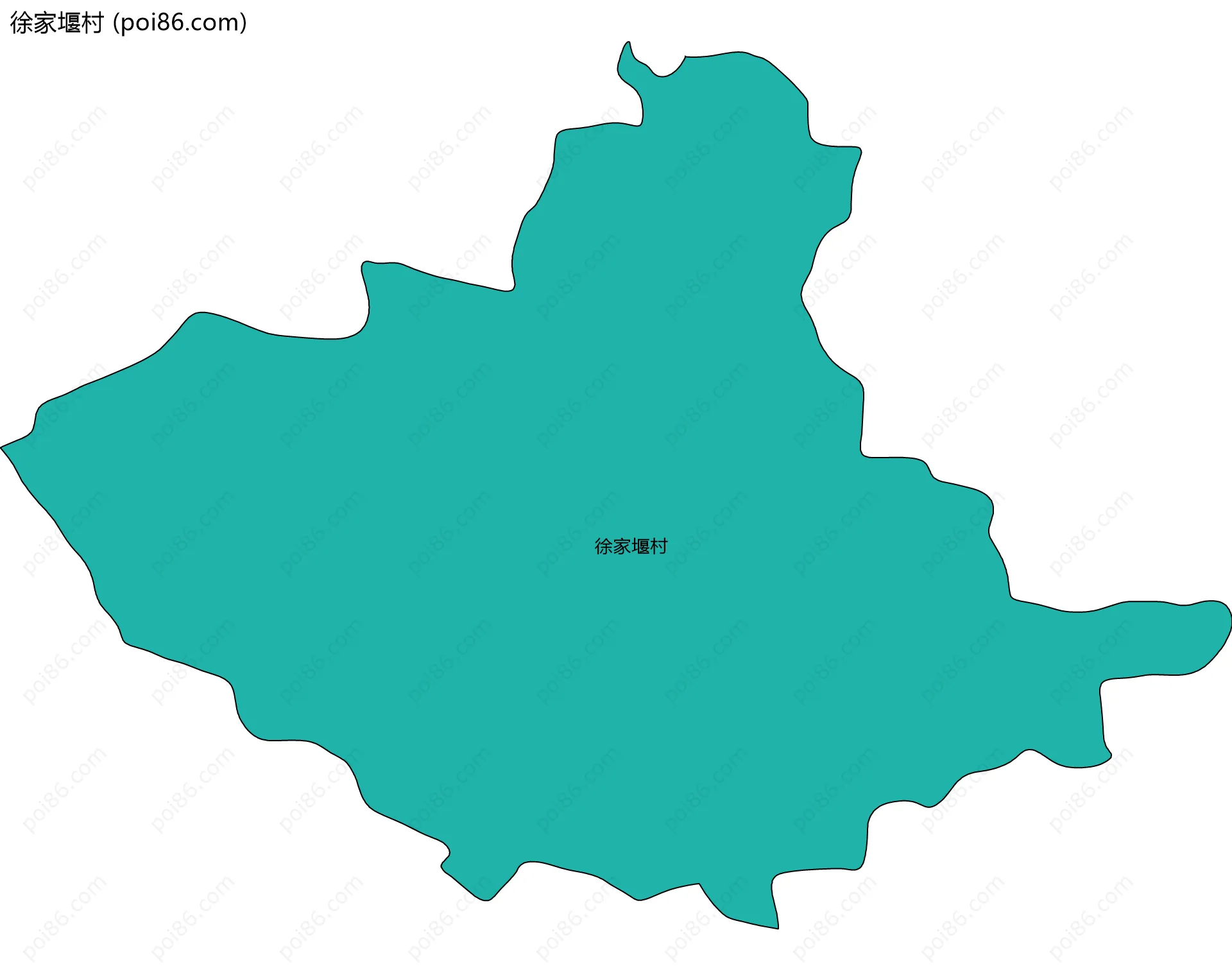 徐家堰村边界地图