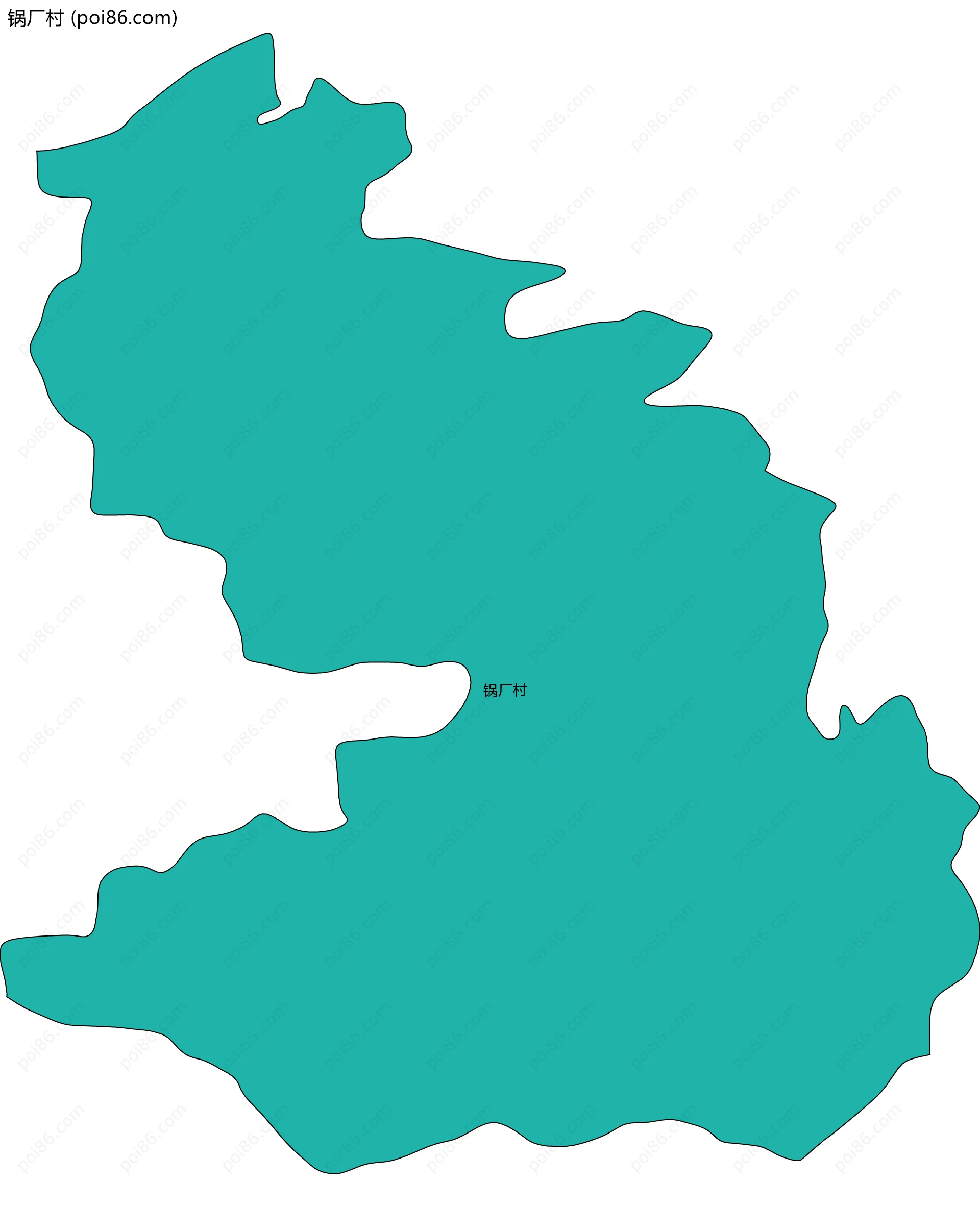 锅厂村边界地图