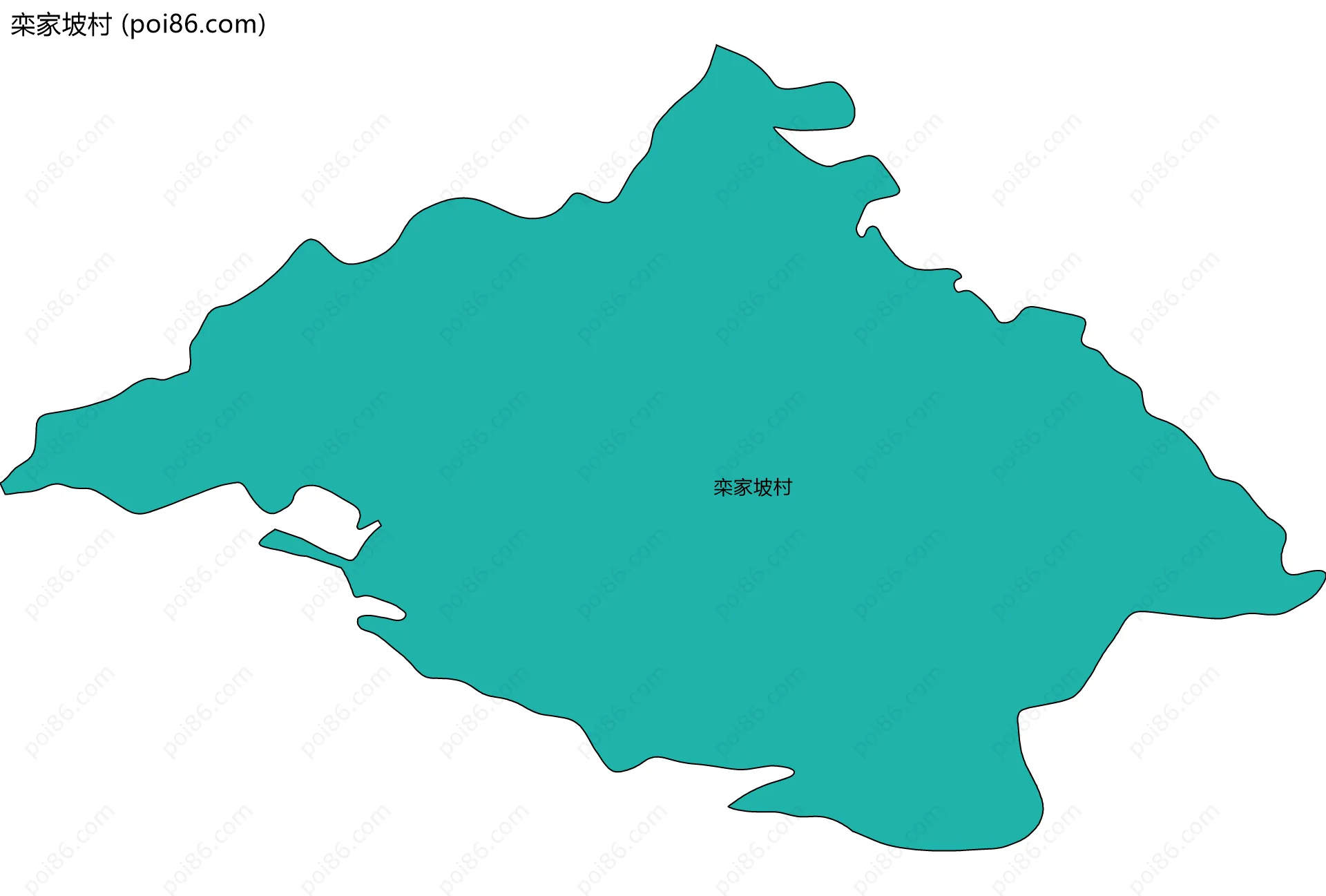 栾家坡村边界地图