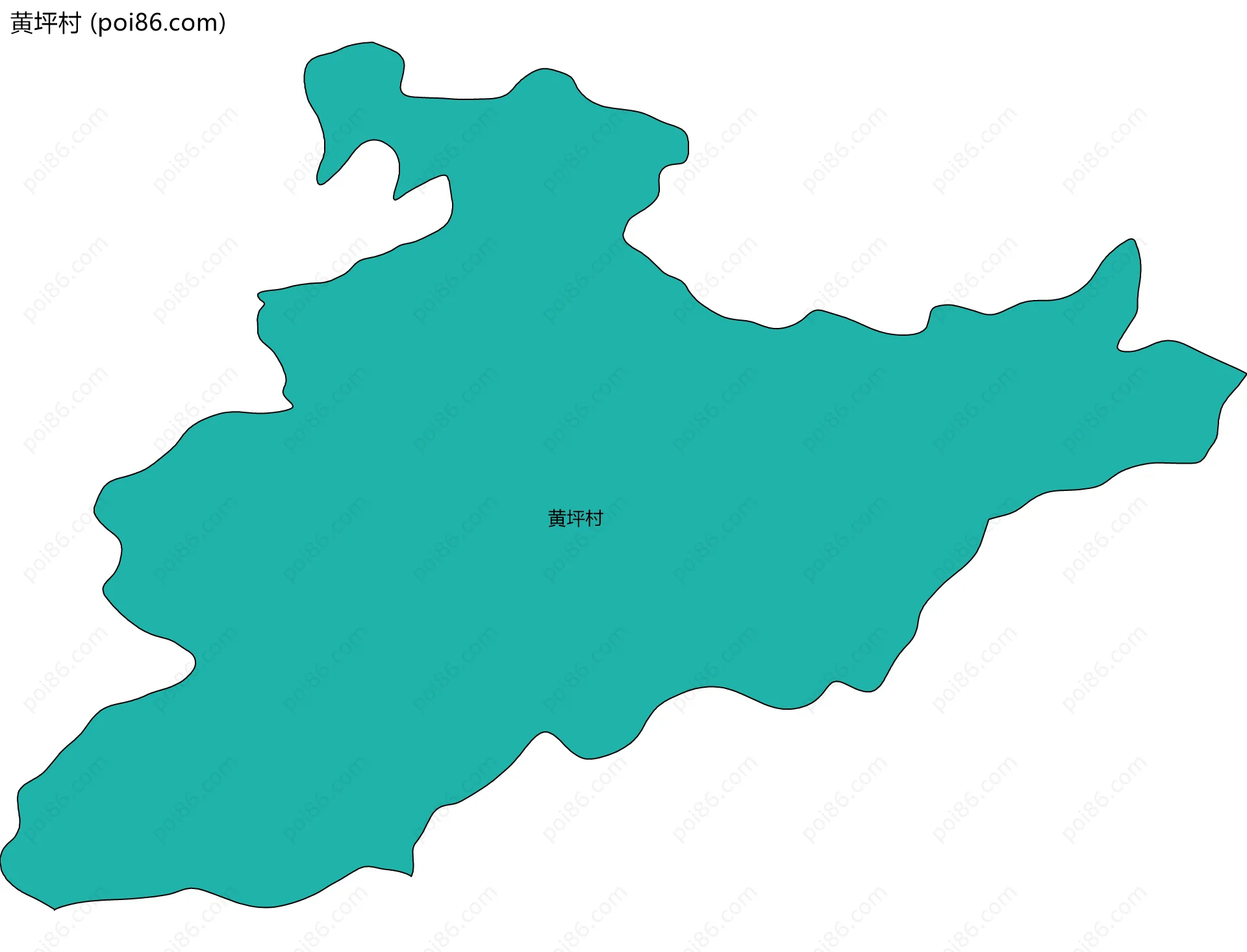 黄坪村边界地图
