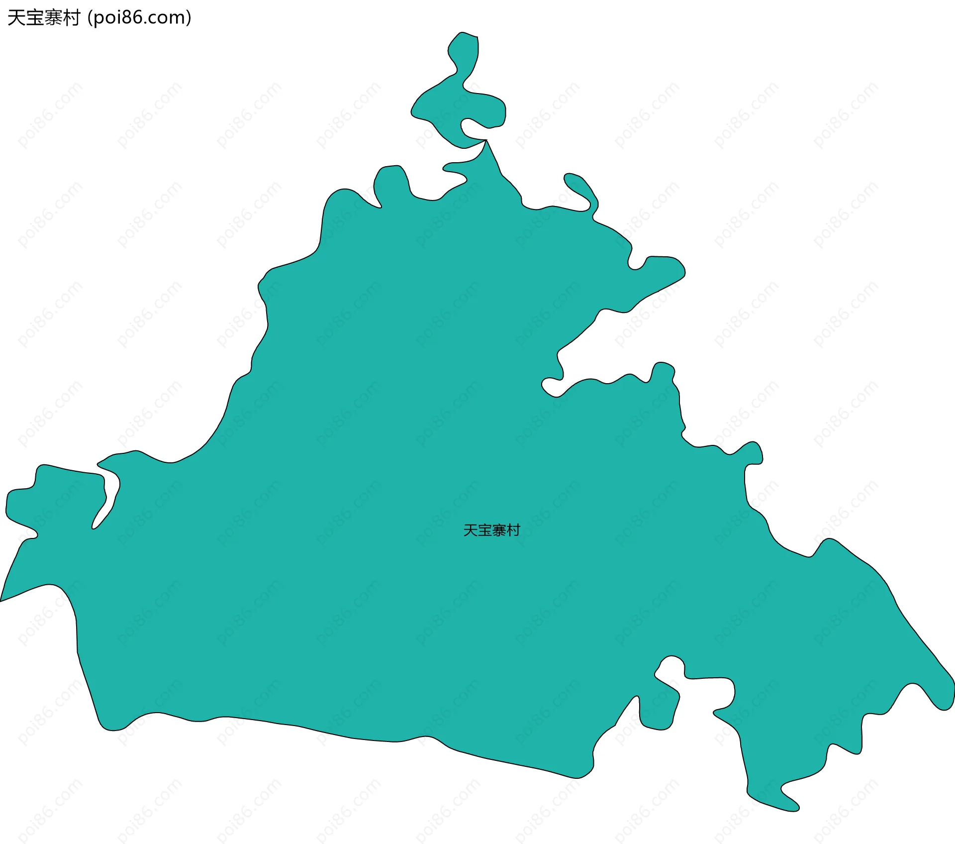 天宝寨村边界地图