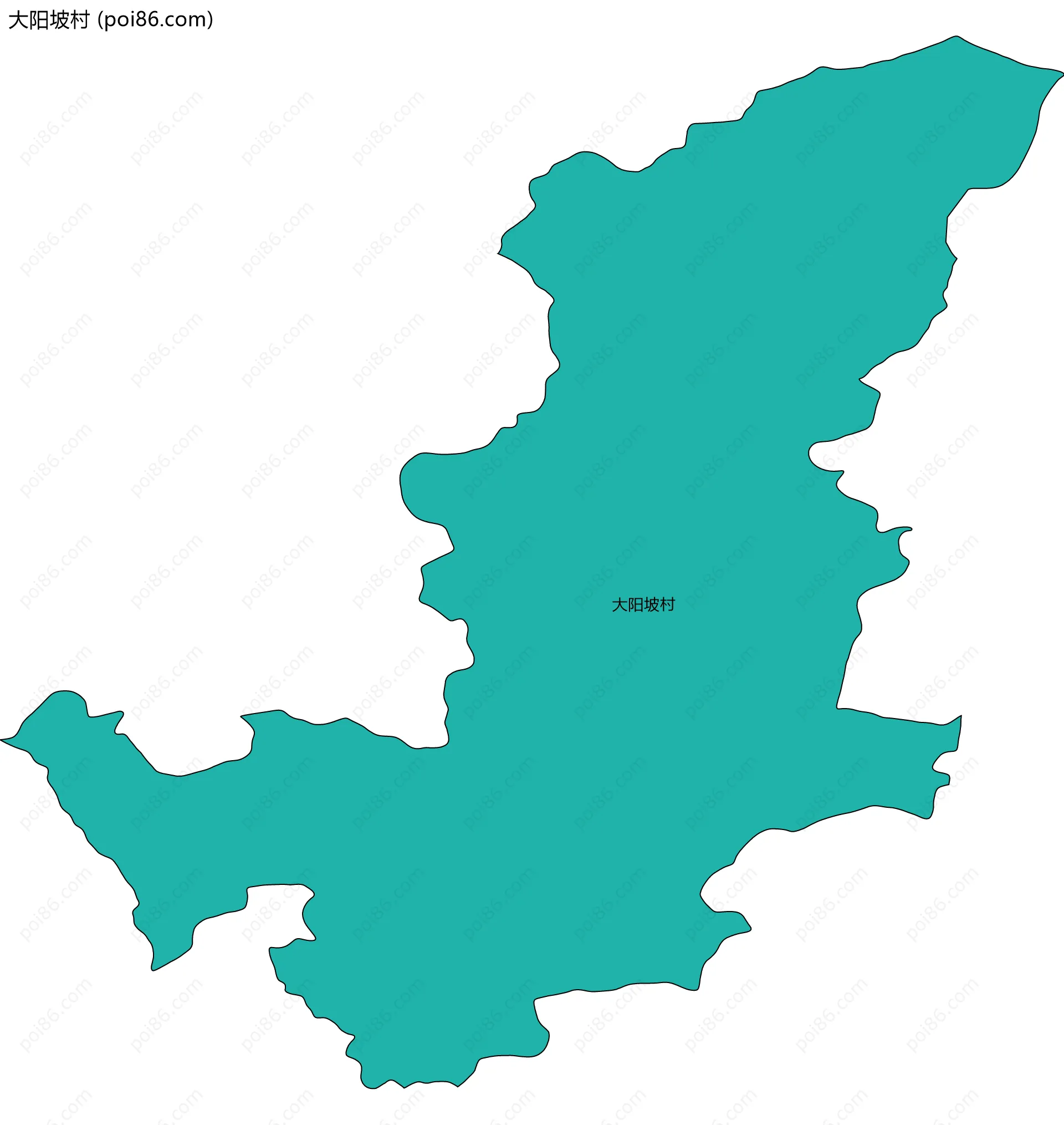 大阳坡村边界地图