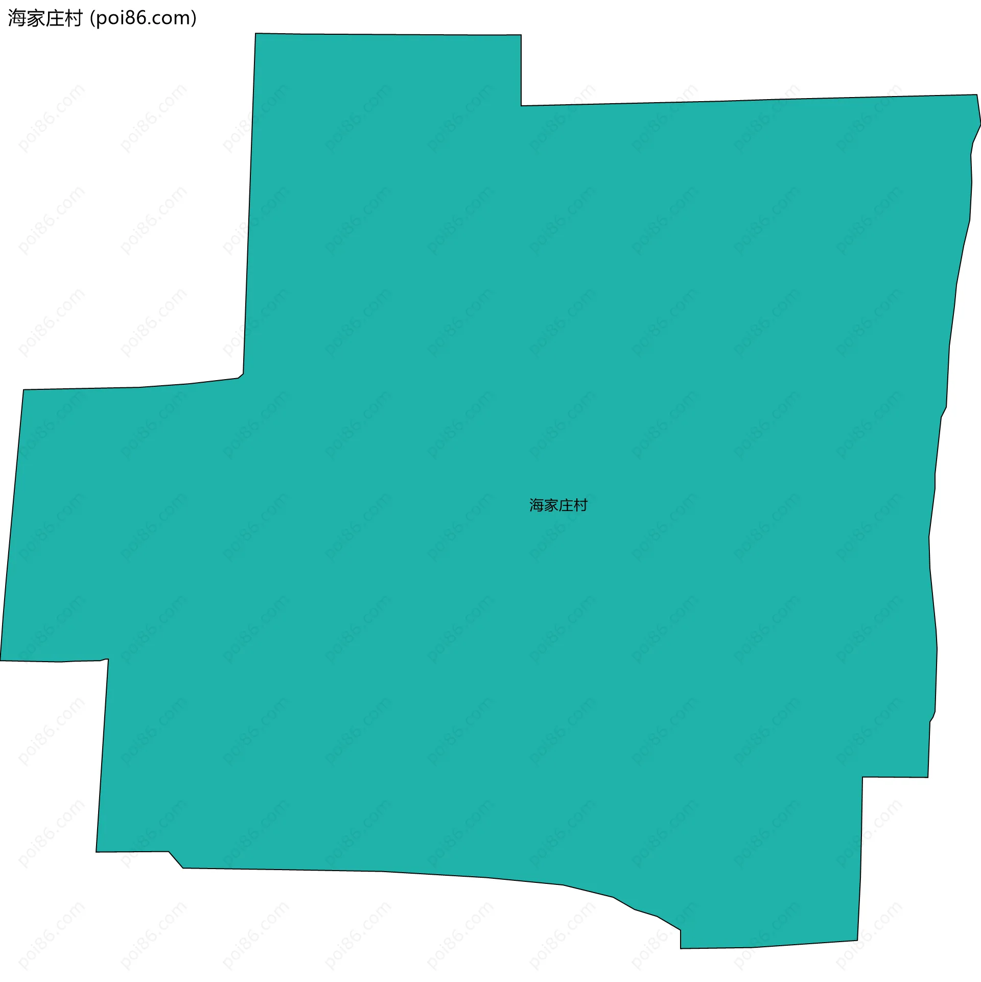 海家庄村边界地图