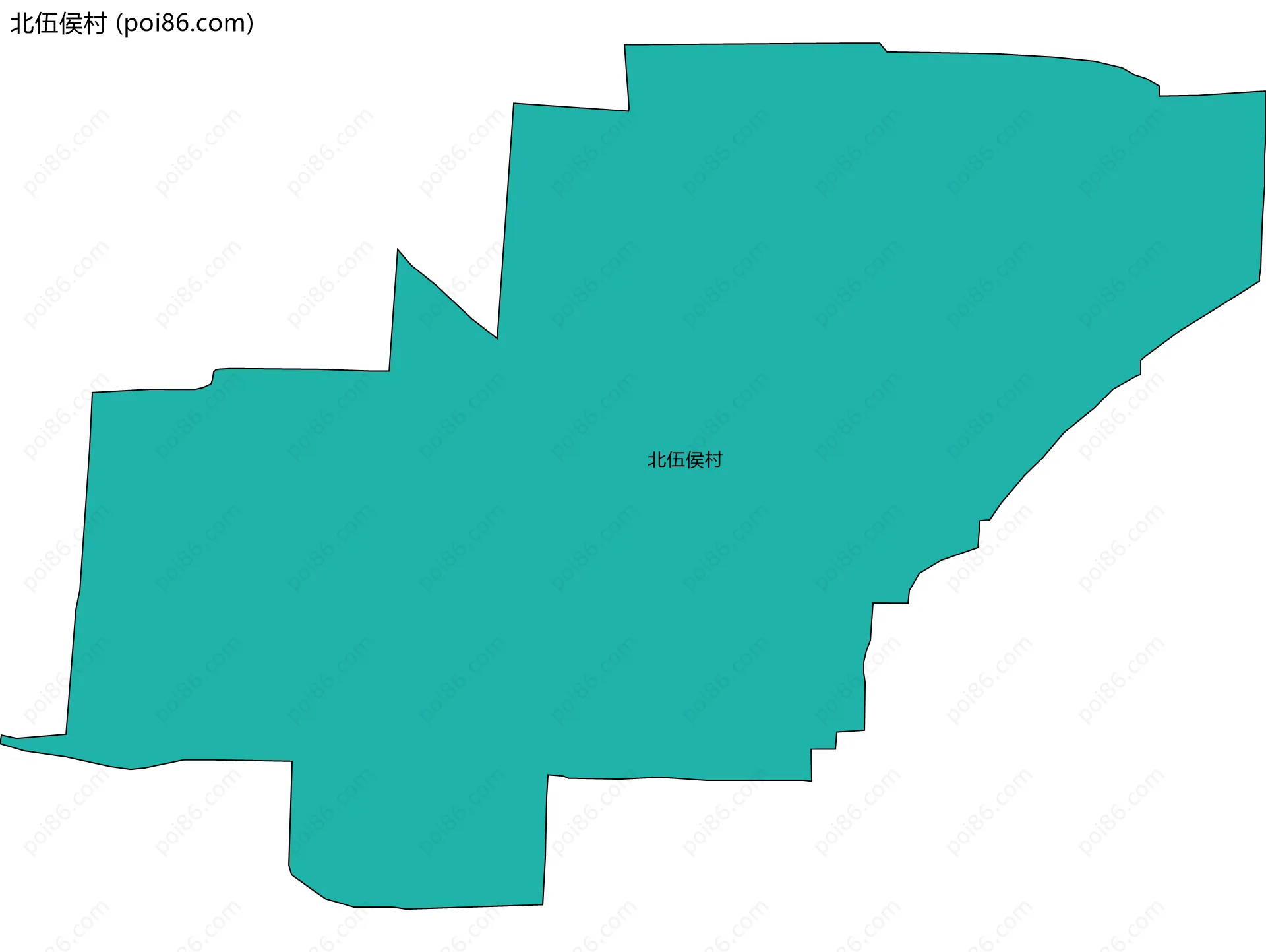 北伍侯村边界地图