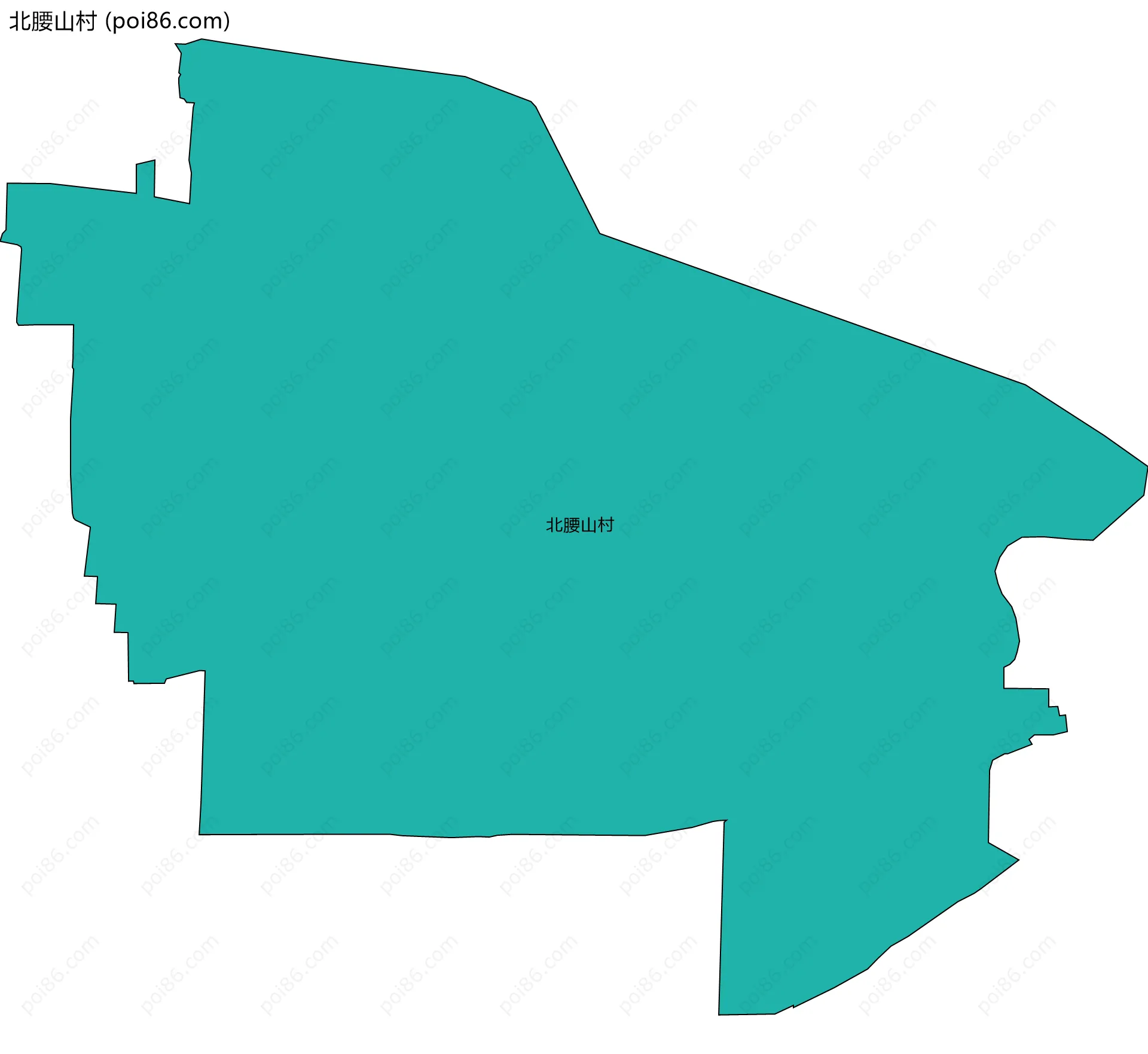 北腰山村边界地图